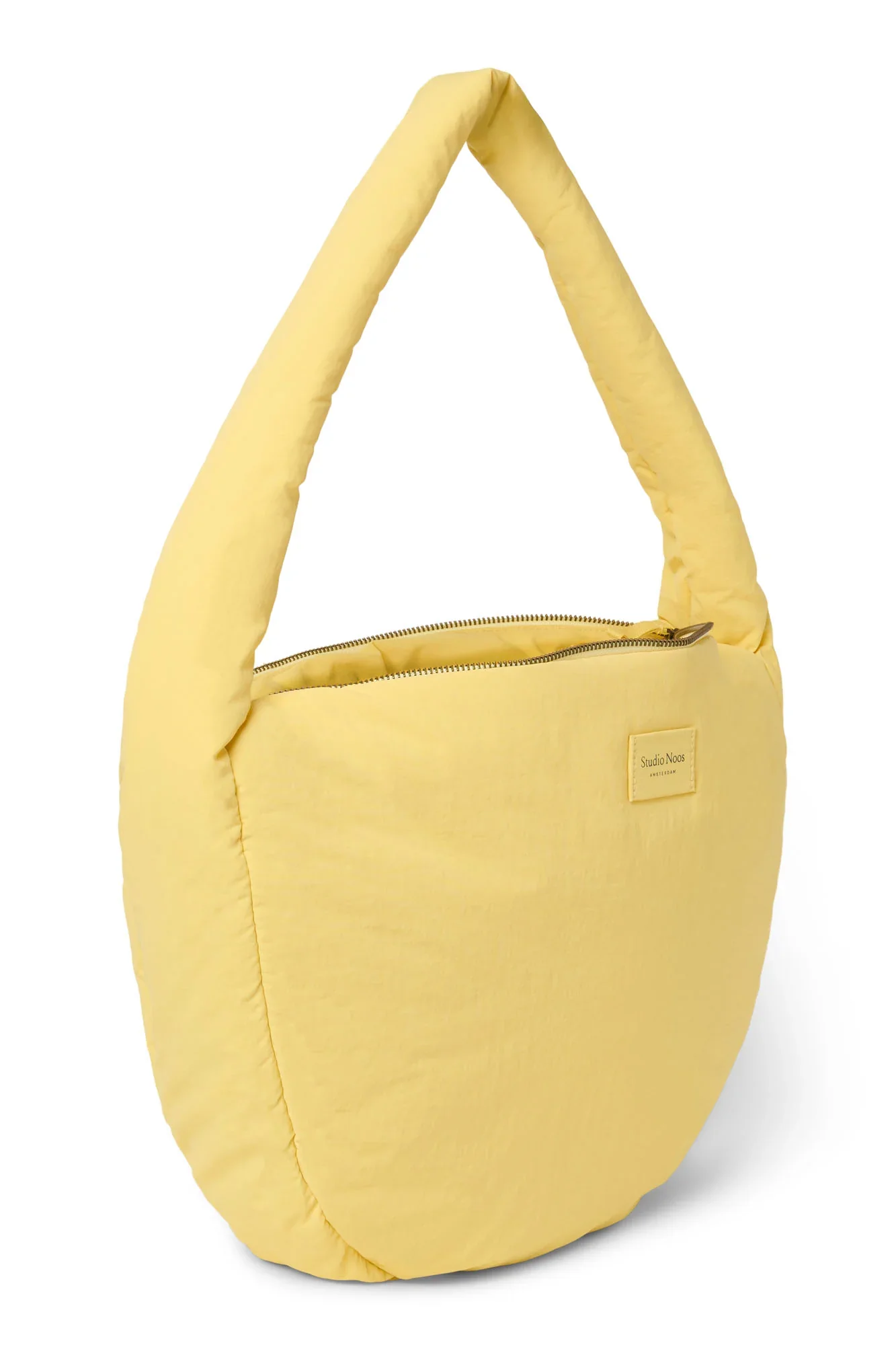 BUTTER YELLOW PUFFY CROSS BODY MOM BAG - Image 3