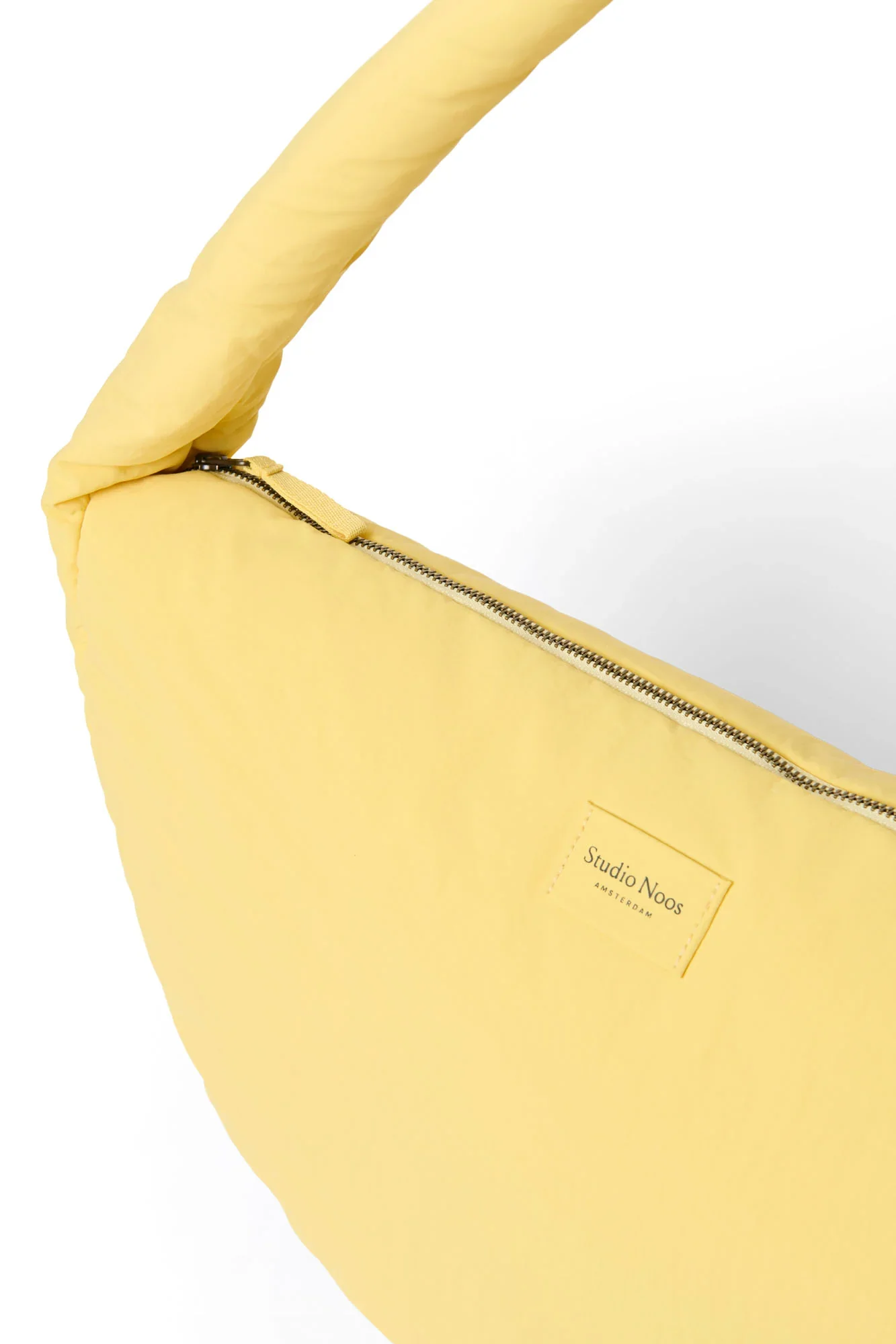 BUTTER YELLOW PUFFY CROSS BODY MOM BAG - Image 5