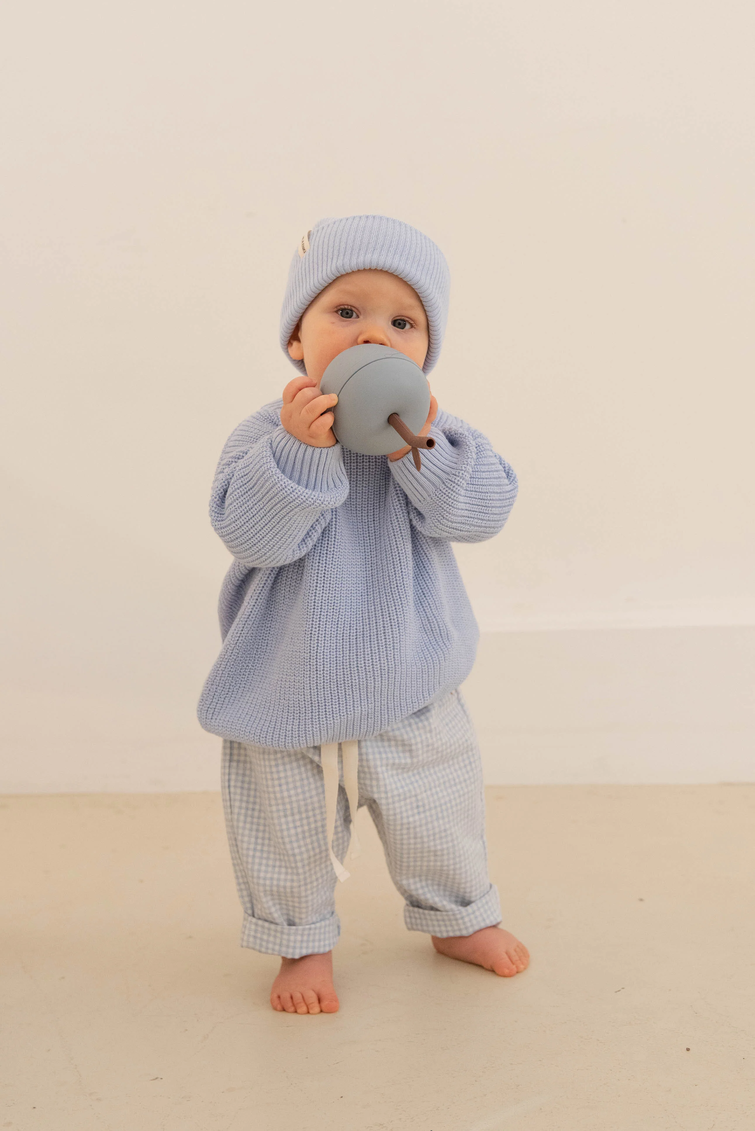CHUNKY KNIT PULLI MILKY BLUE - Image 2