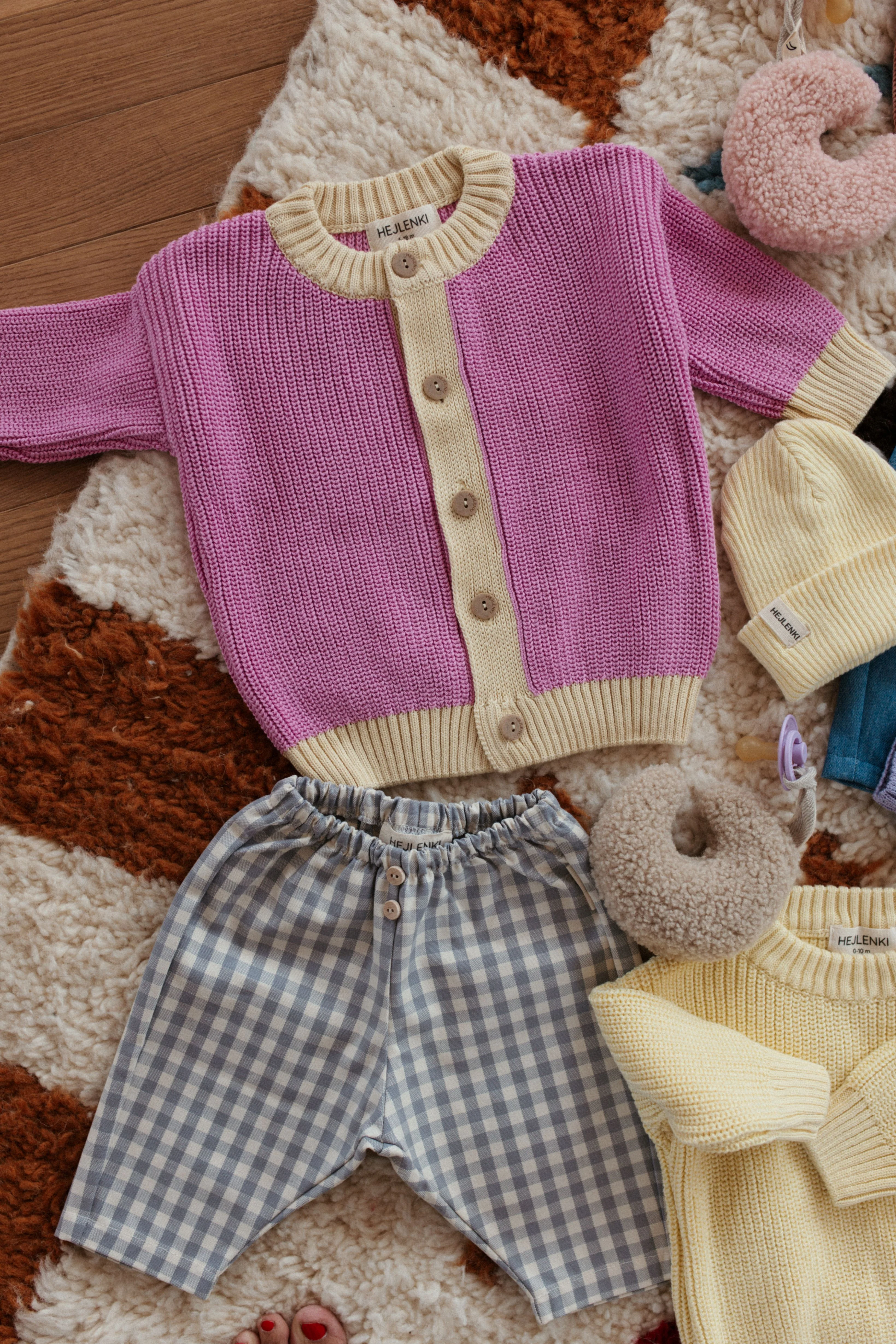 CHUNKY KNIT CARDIGAN CANDY/BUTTER - Image 5