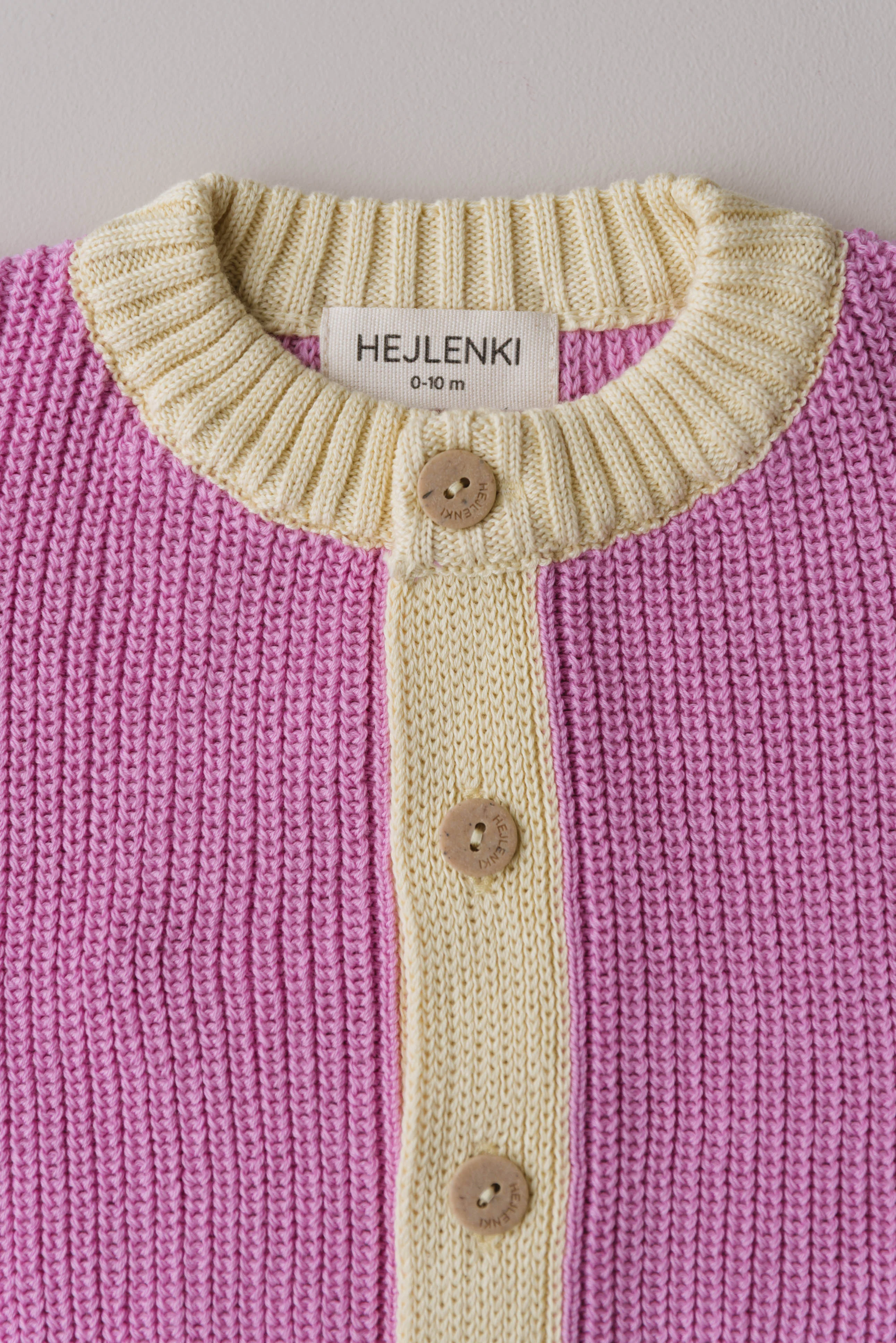 CHUNKY KNIT CARDIGAN CANDY/BUTTER - Image 6