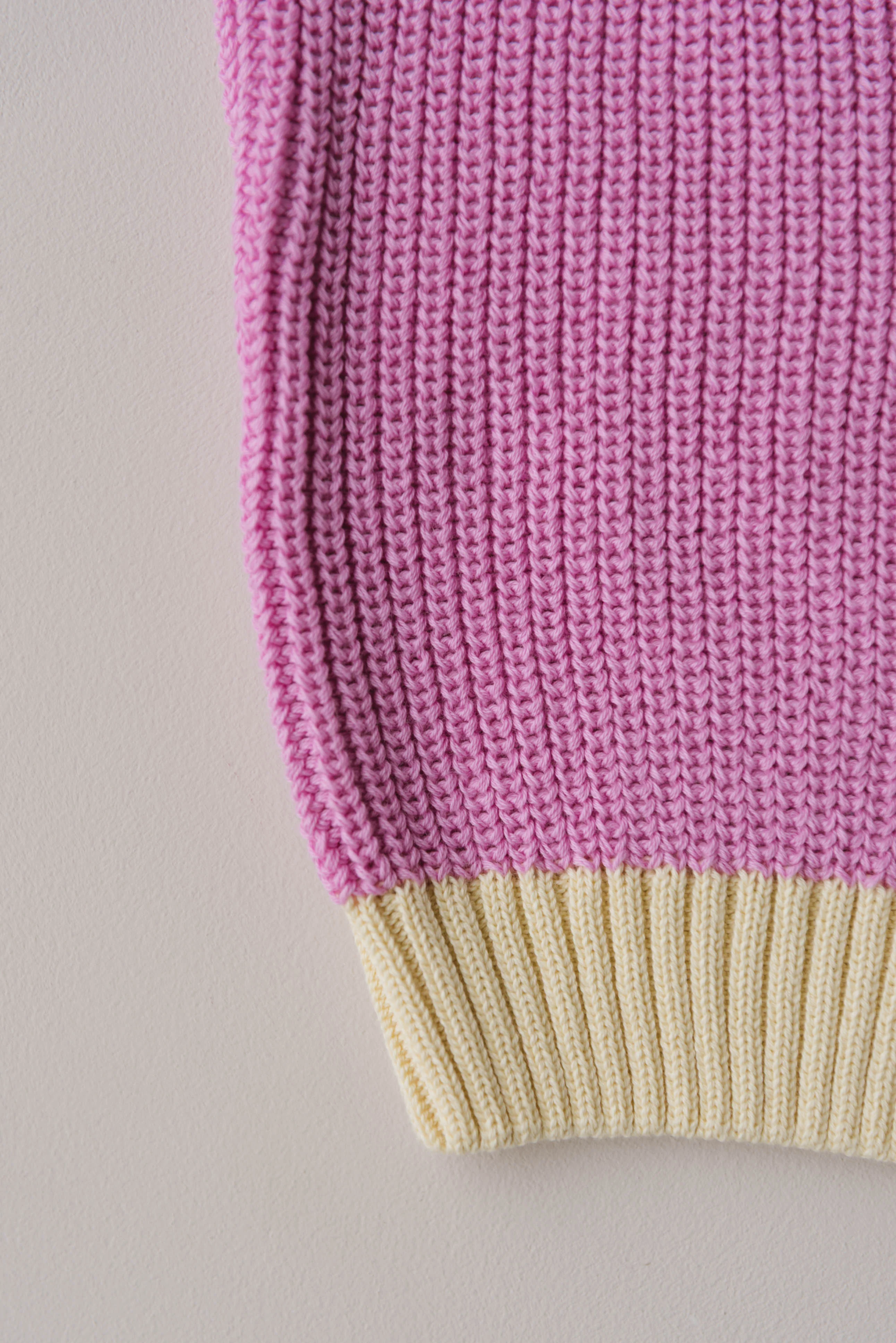 CHUNKY KNIT CARDIGAN CANDY/BUTTER - Image 8