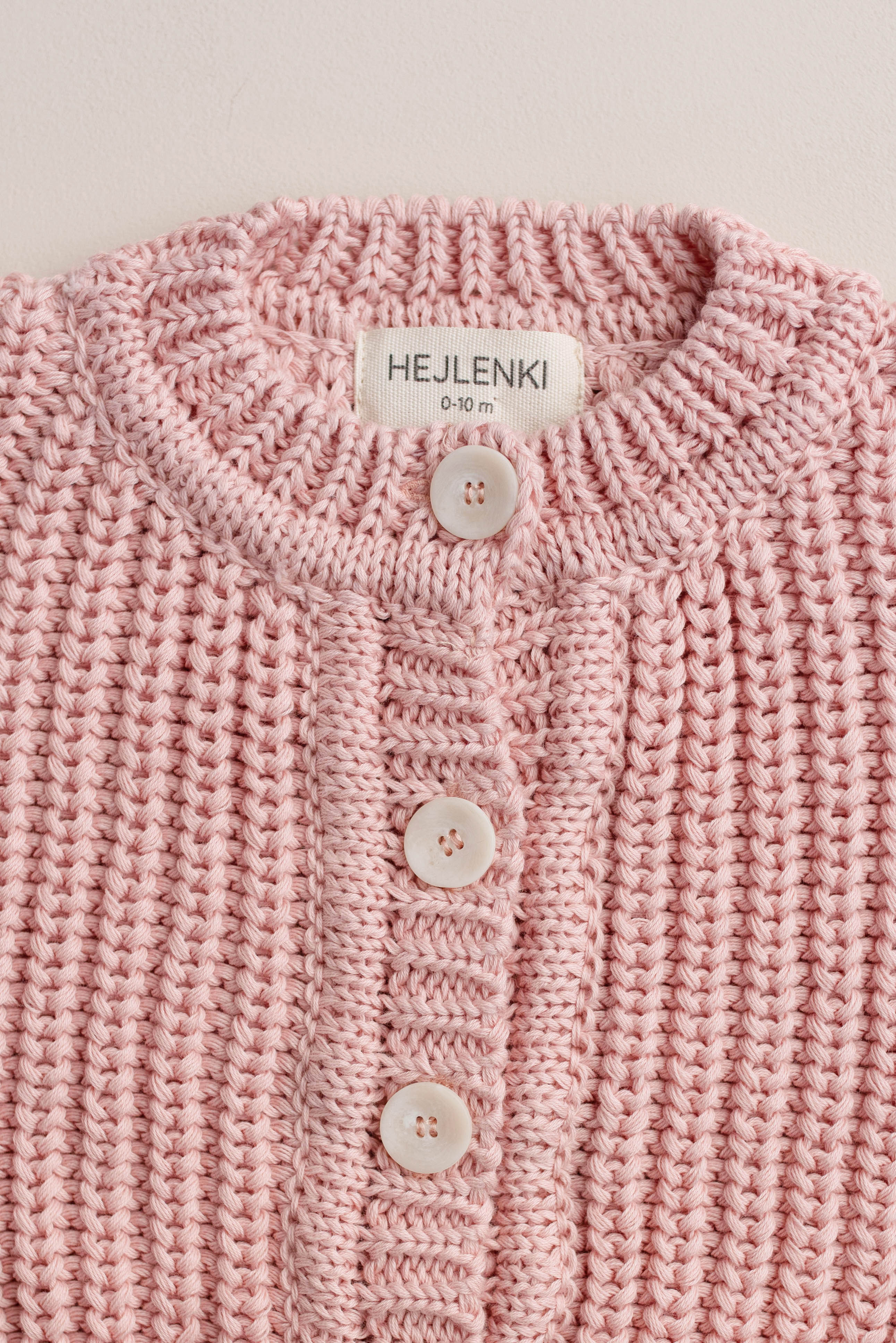 CHUNKY KNIT CARDIGAN MELON MOUSSE - Image 6