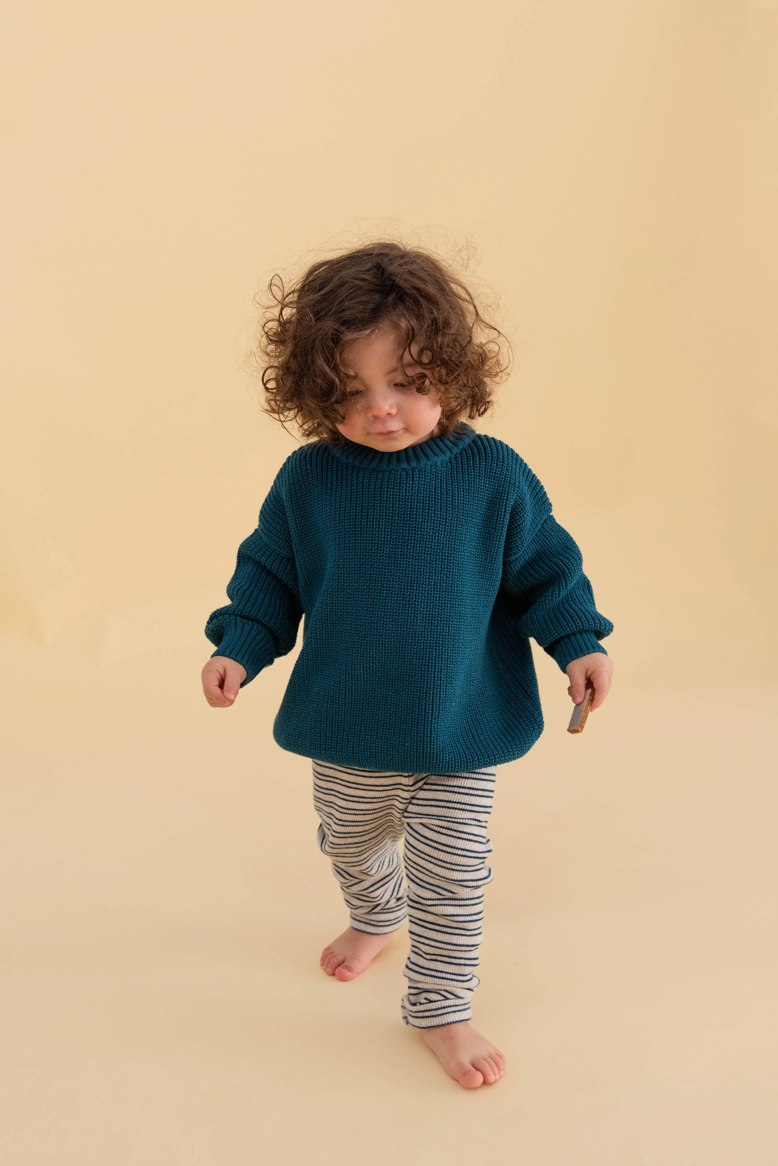 CHUNKY KNIT PULLI BERRY TEAL - Image 5