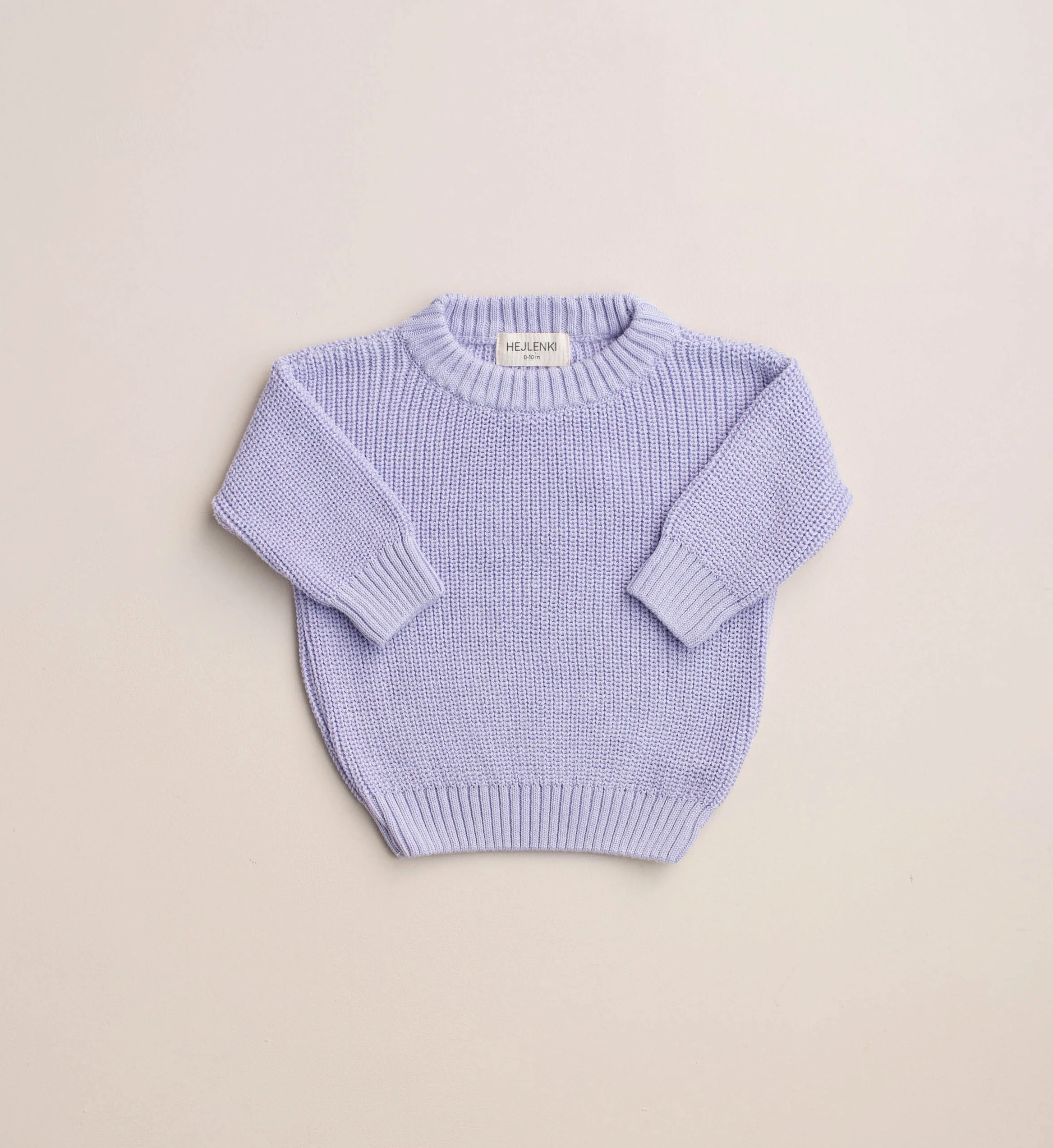 CHUNKY KNIT PULLI LAVENDER CREAM