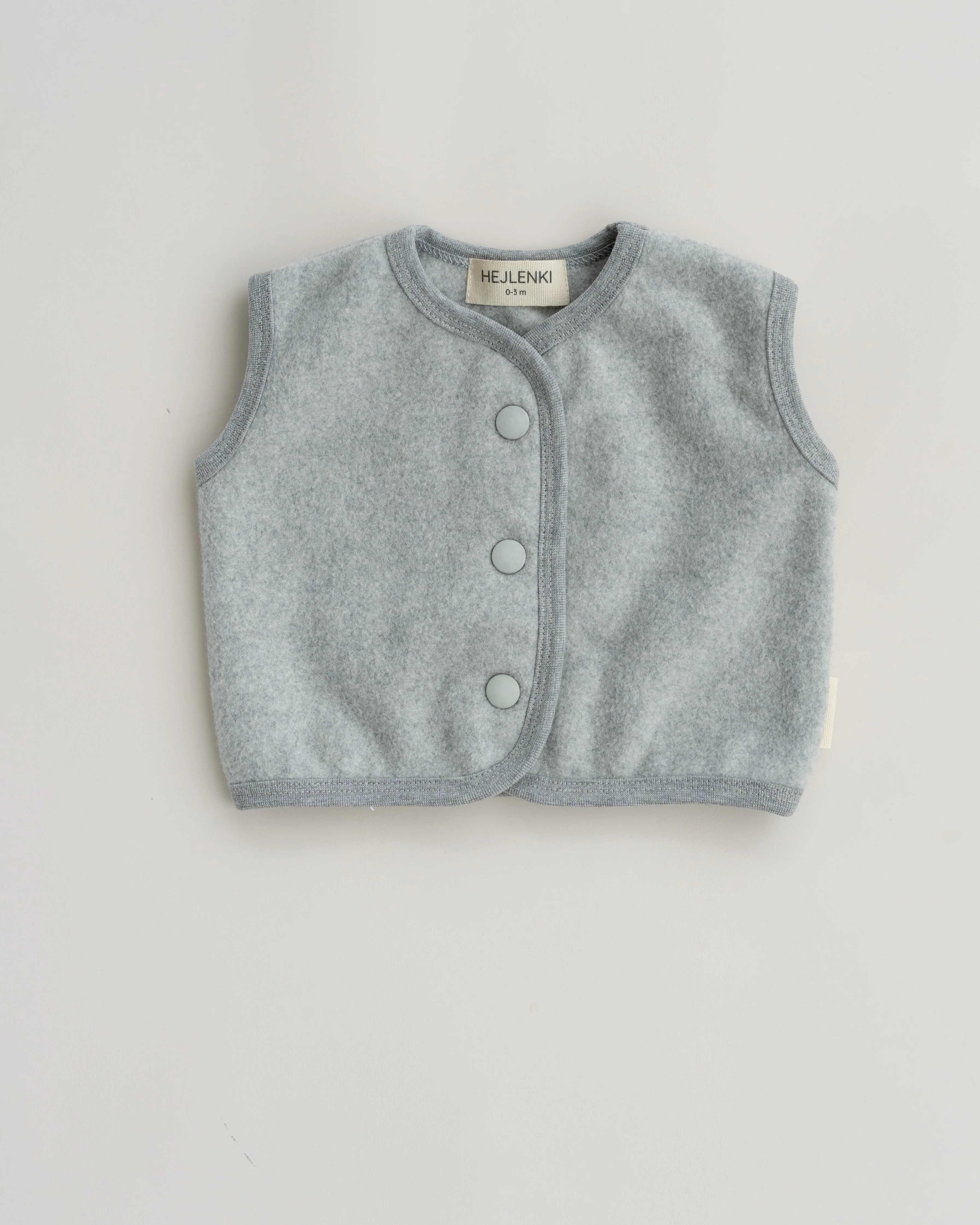 COTTON FLEECE VEST BERRY - Image 3