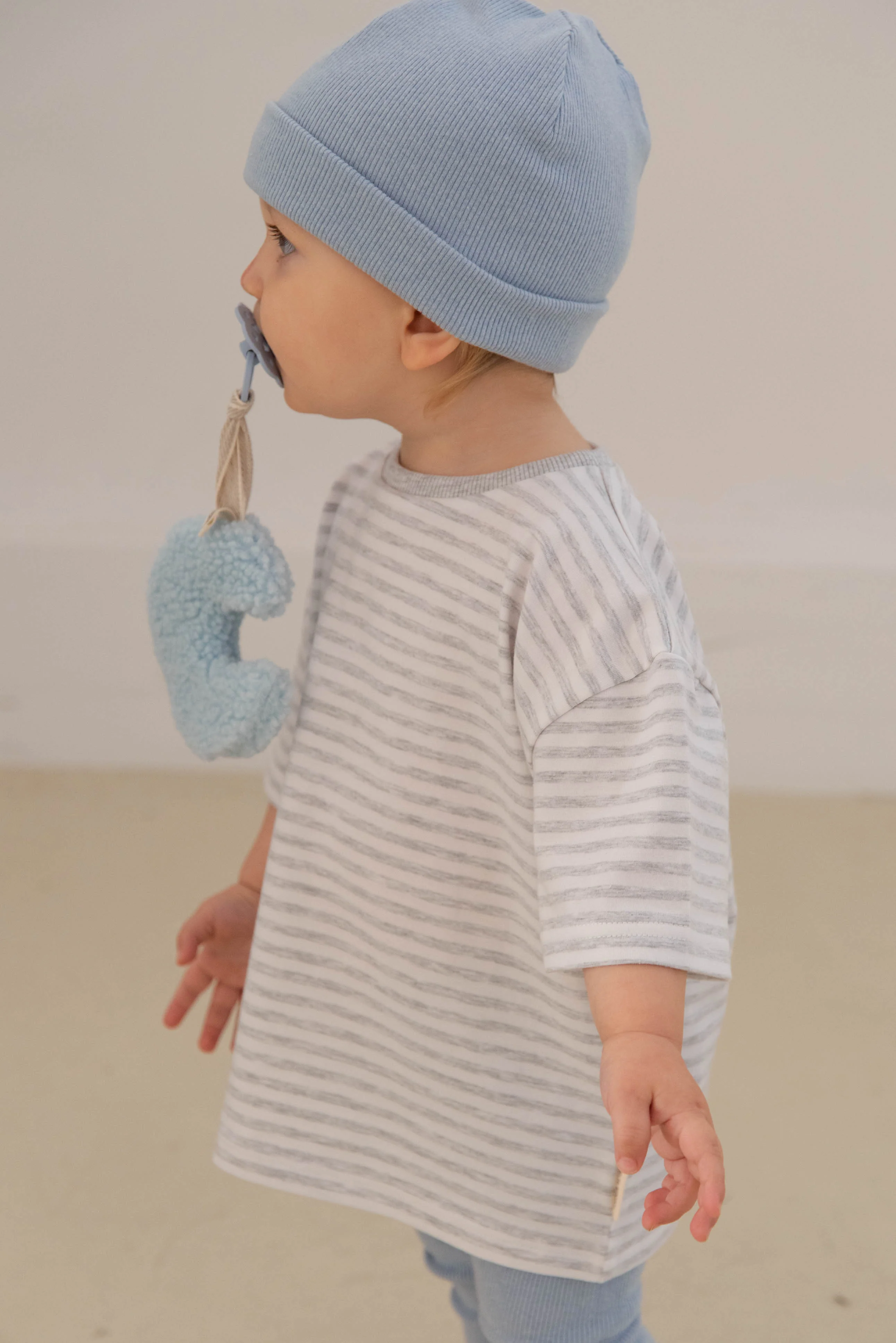 CUTIE OVERSIZE T-SHIRT STRIPED GREY - Image 5