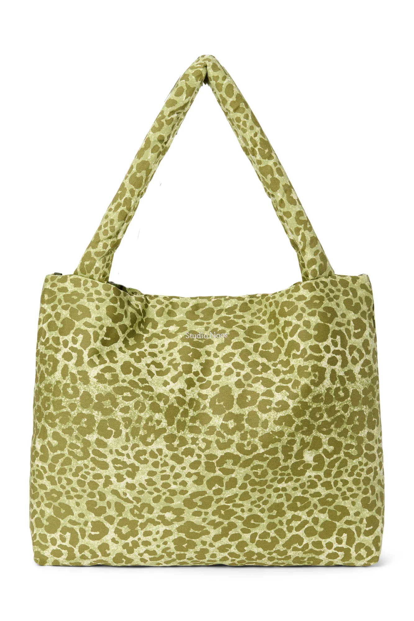 GREEN LEOPARD COTTON MOM BAG - Image 2