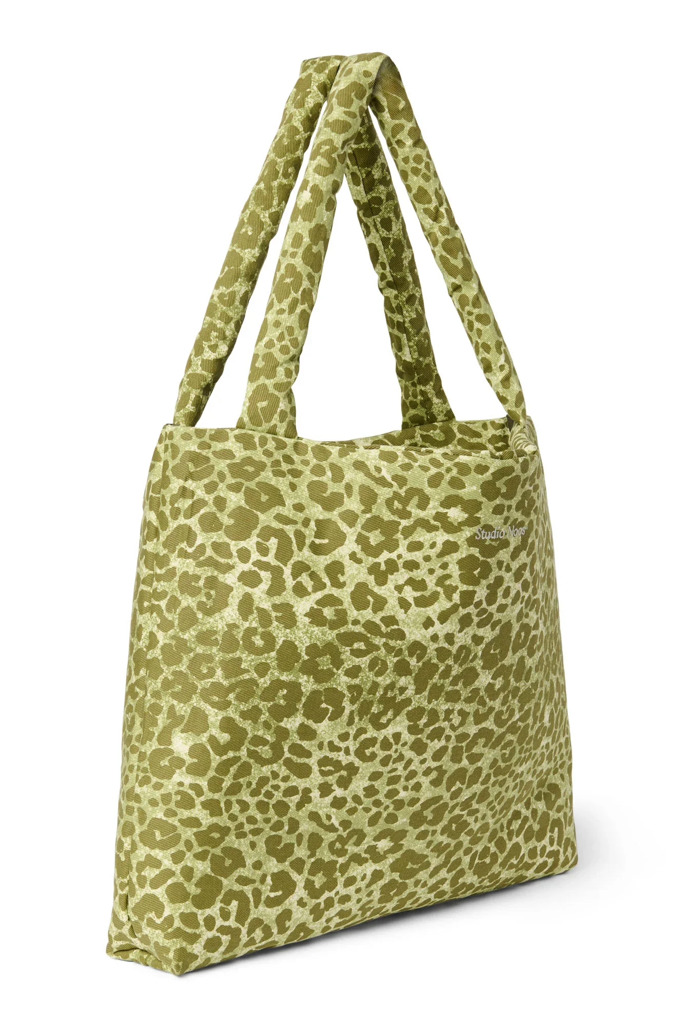 GREEN LEOPARD COTTON MOM BAG - Image 3