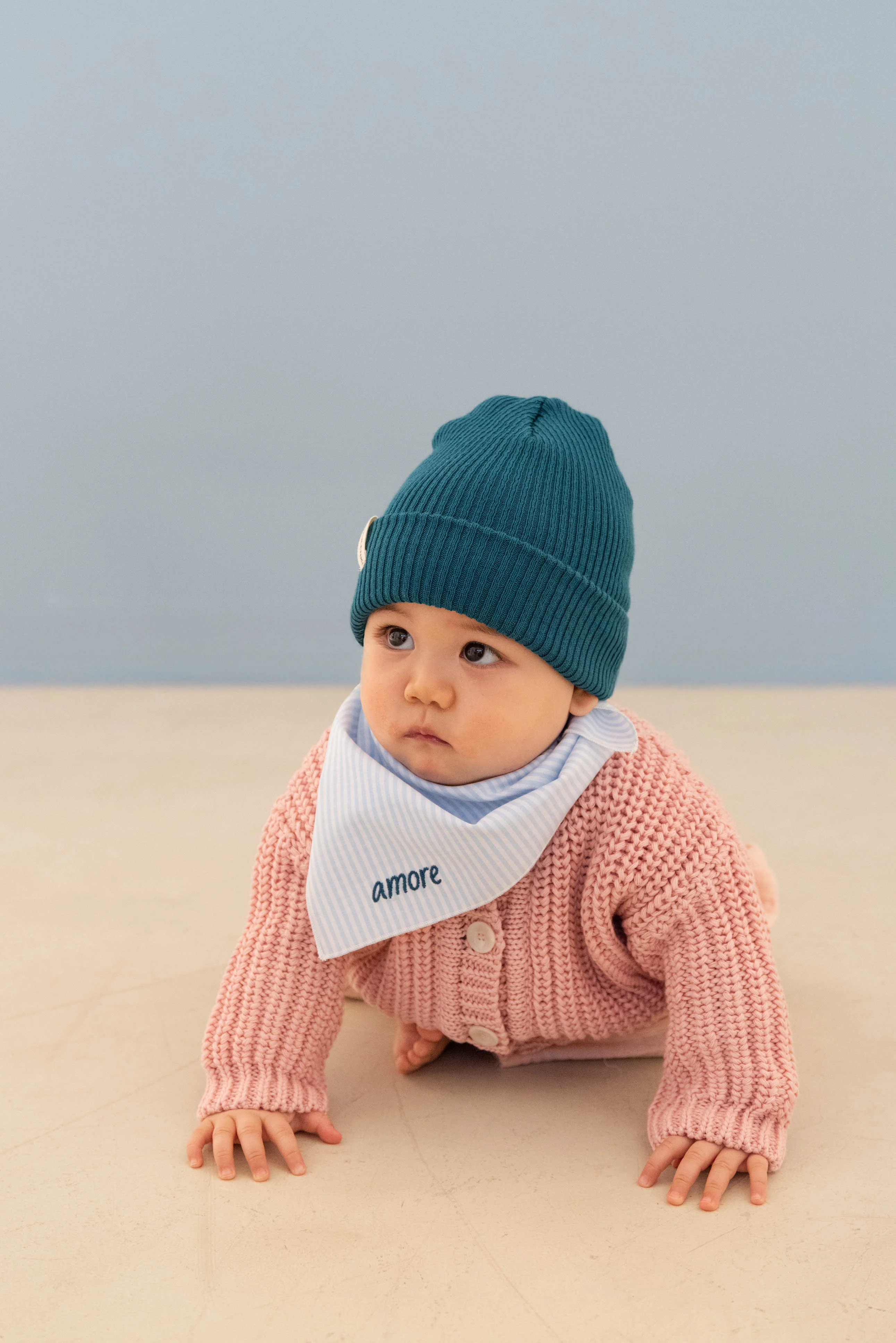 KNIT BEANIE BERRY TEAL - Image 4