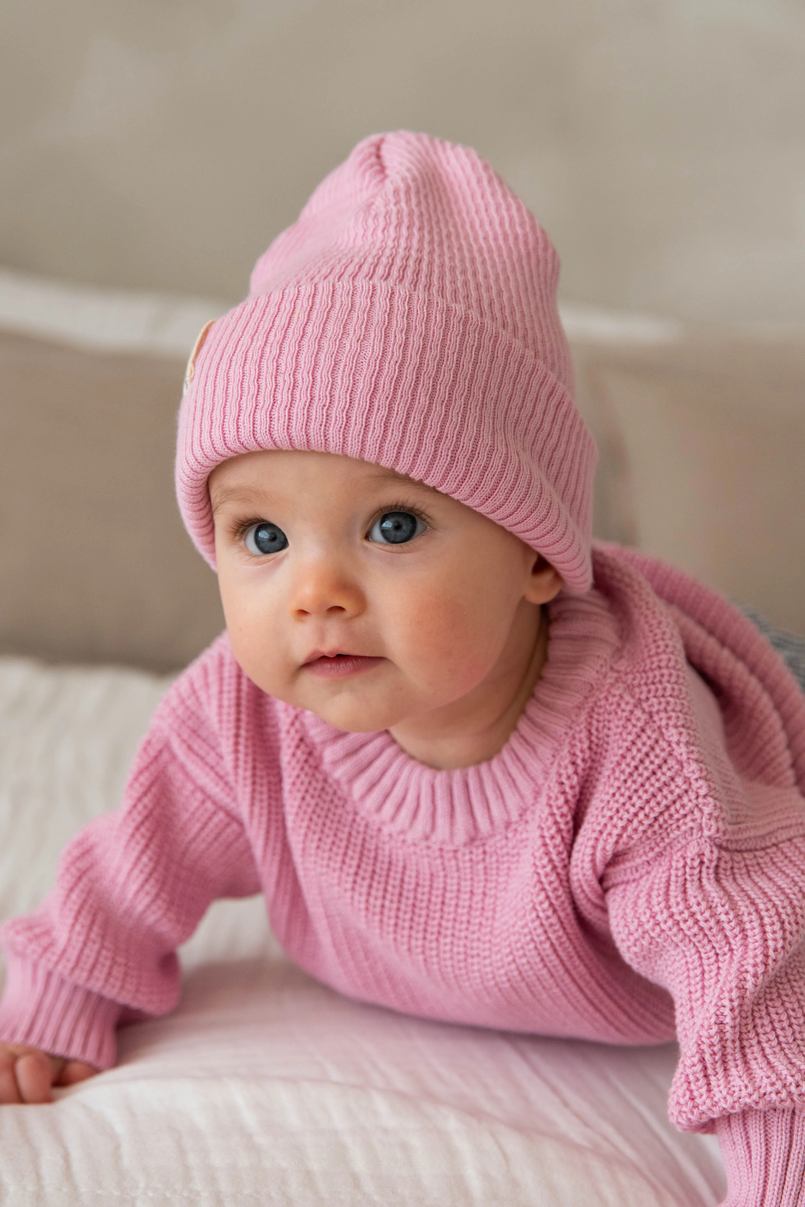 KNIT BEANIE STRAWBERRY MILK - Image 5