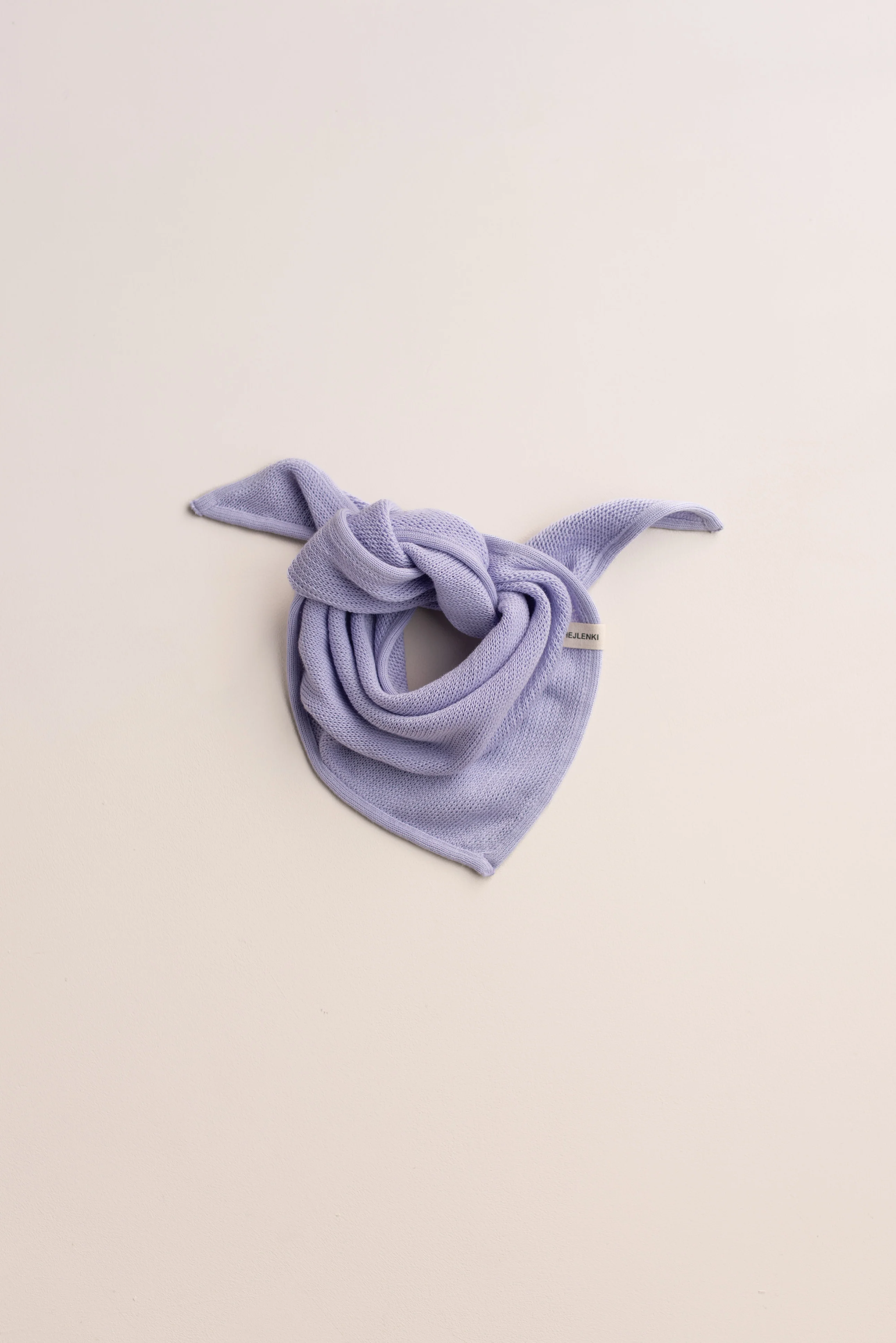 KNIT SCARF LAVENDER CREAM