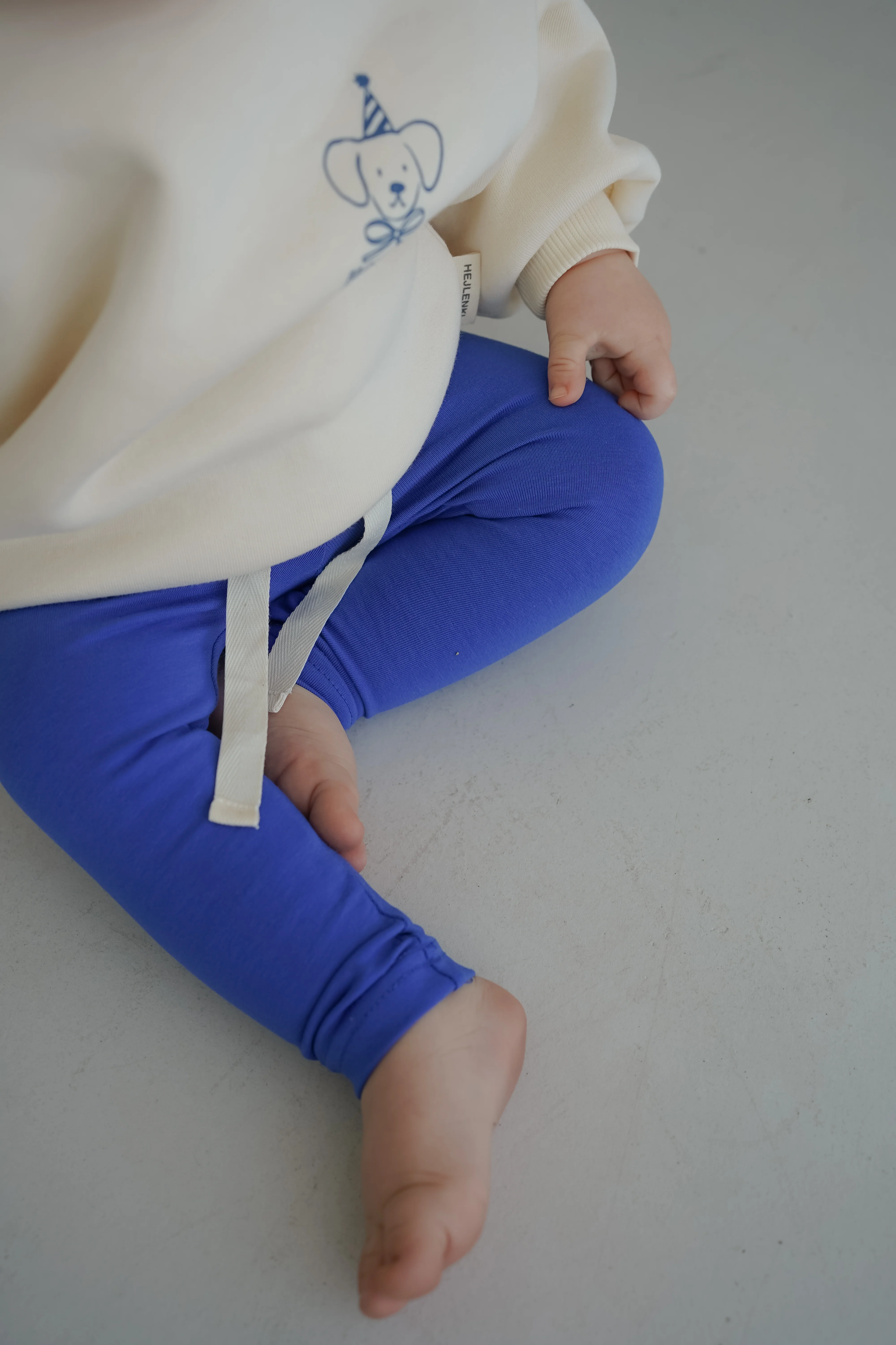 LIGHTWEIGHT COTTON LEGGINGS BLUE - Image 2