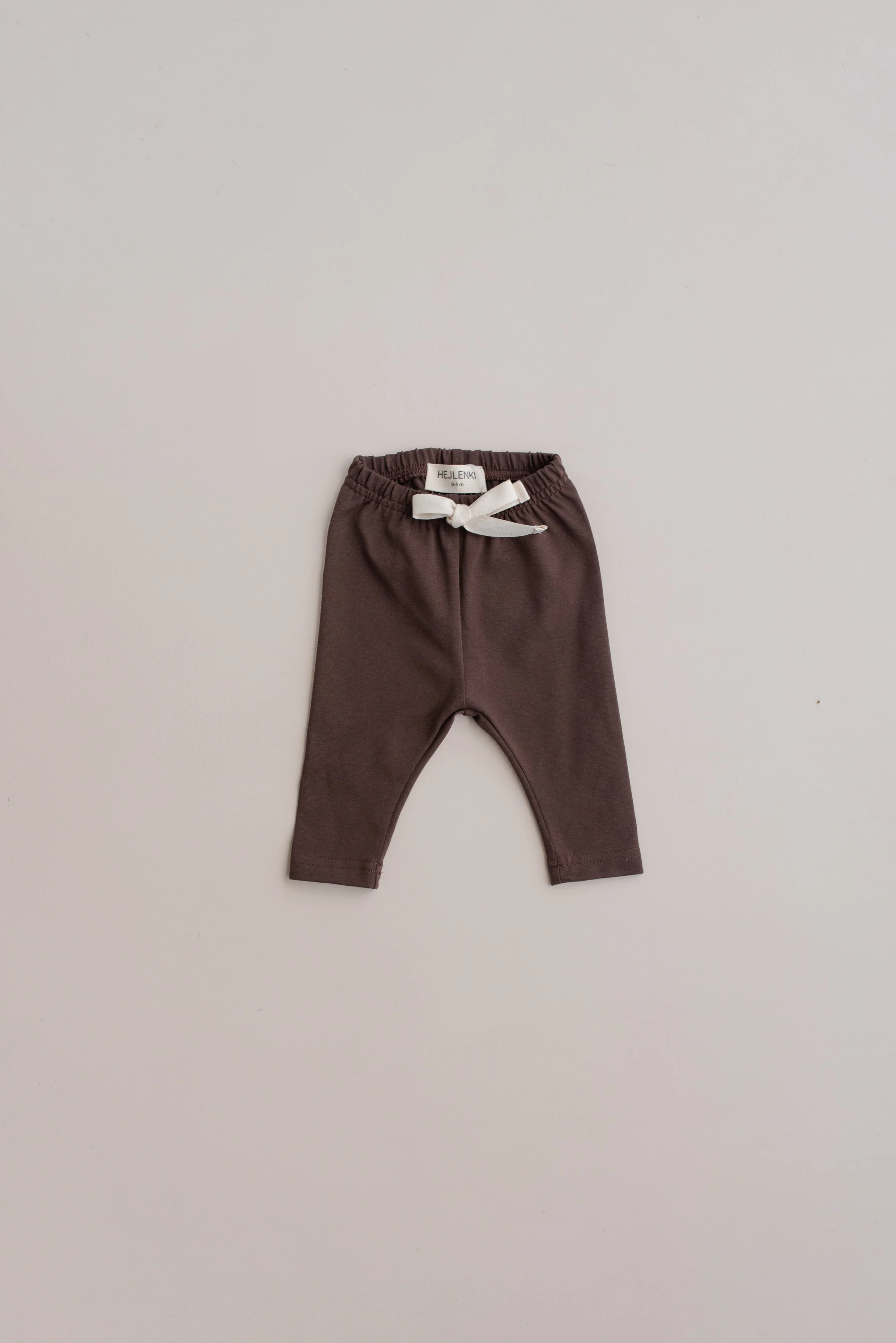 LIGHTWEIGHT COTTON LEGGINGS BROWN - Image 2