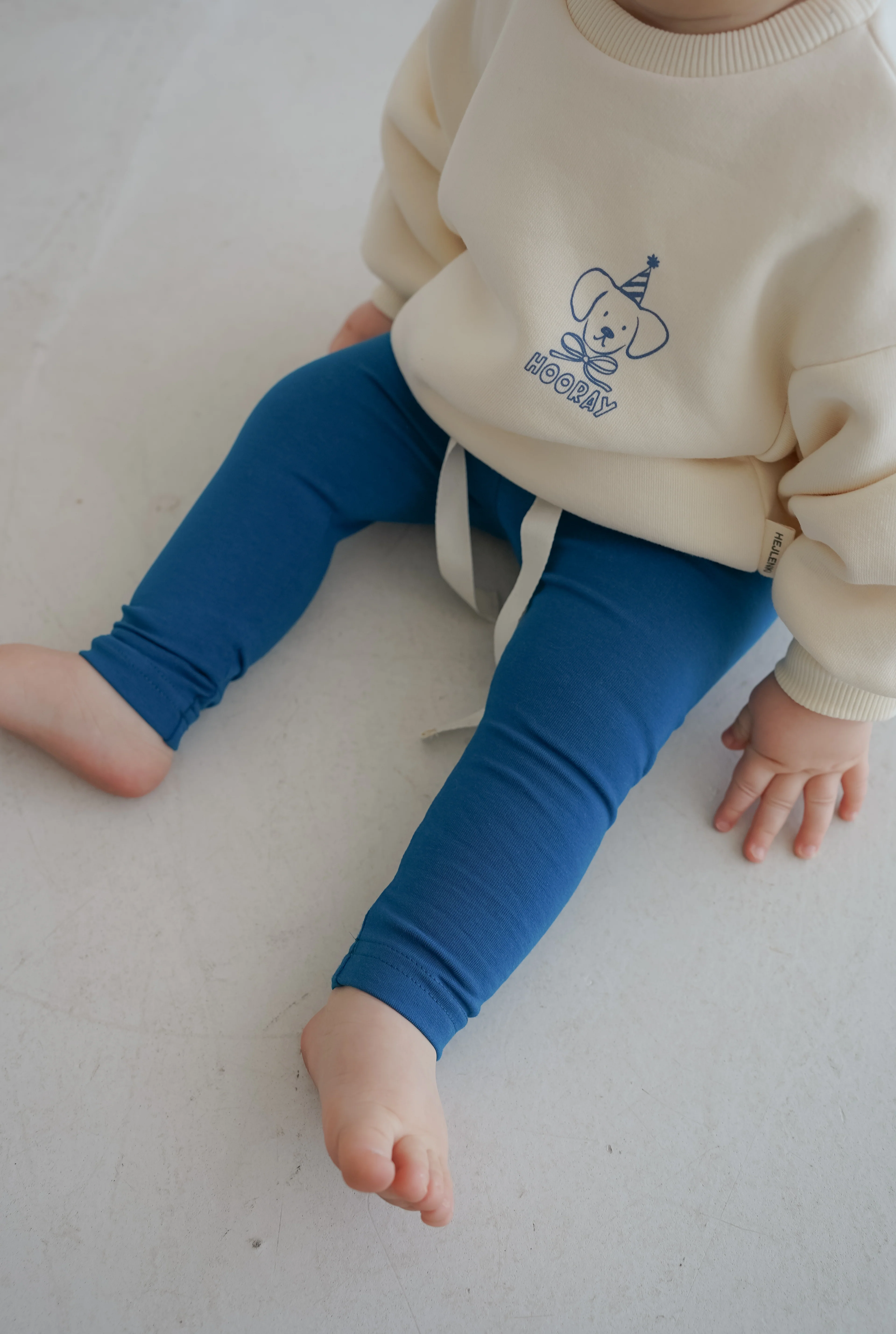LIGHTWEIGHT COTTON LEGGINGS TEAL - Image 2