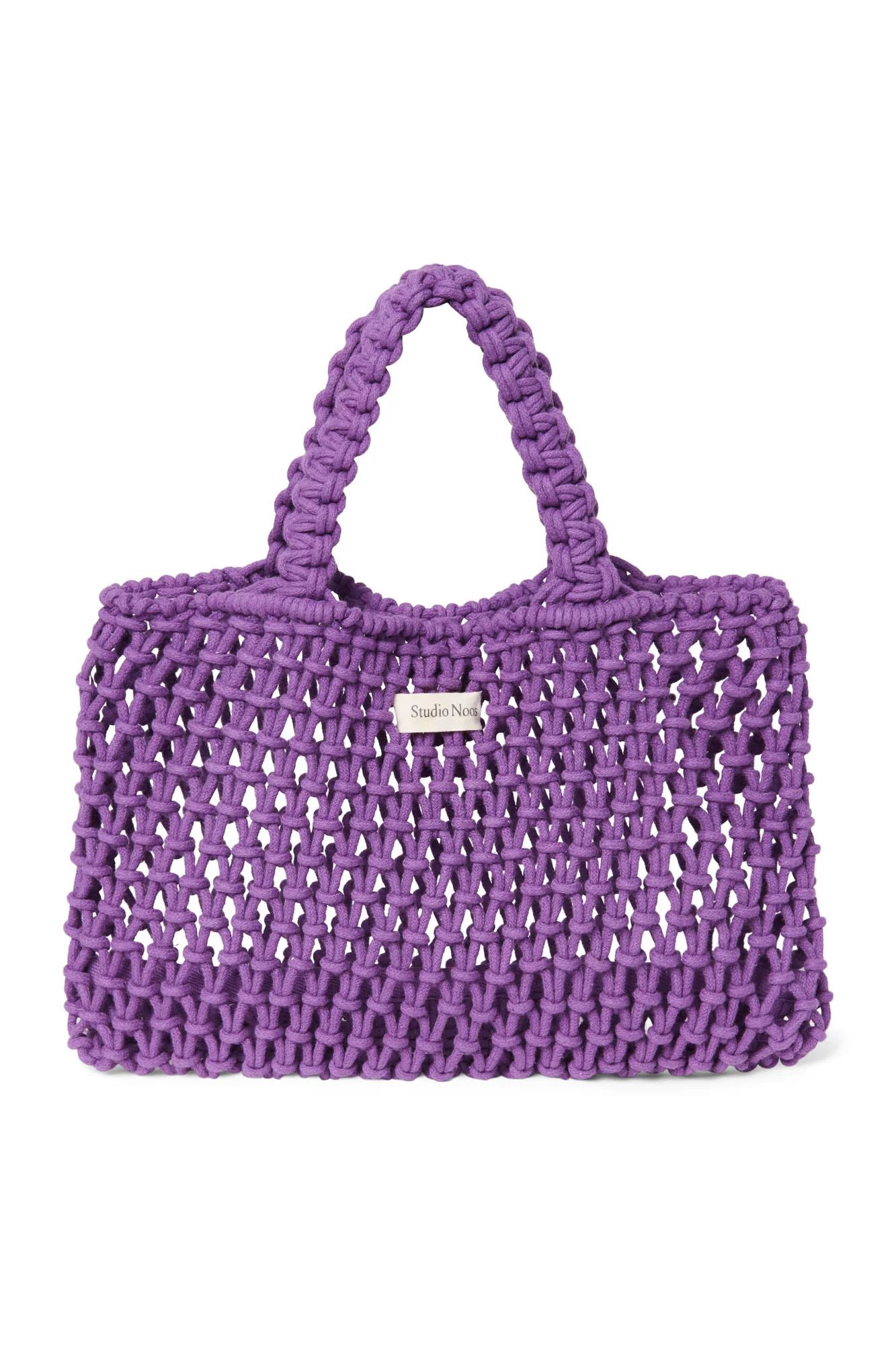 MACRAMÉ MINI HANDBAG PURPLE - Image 4