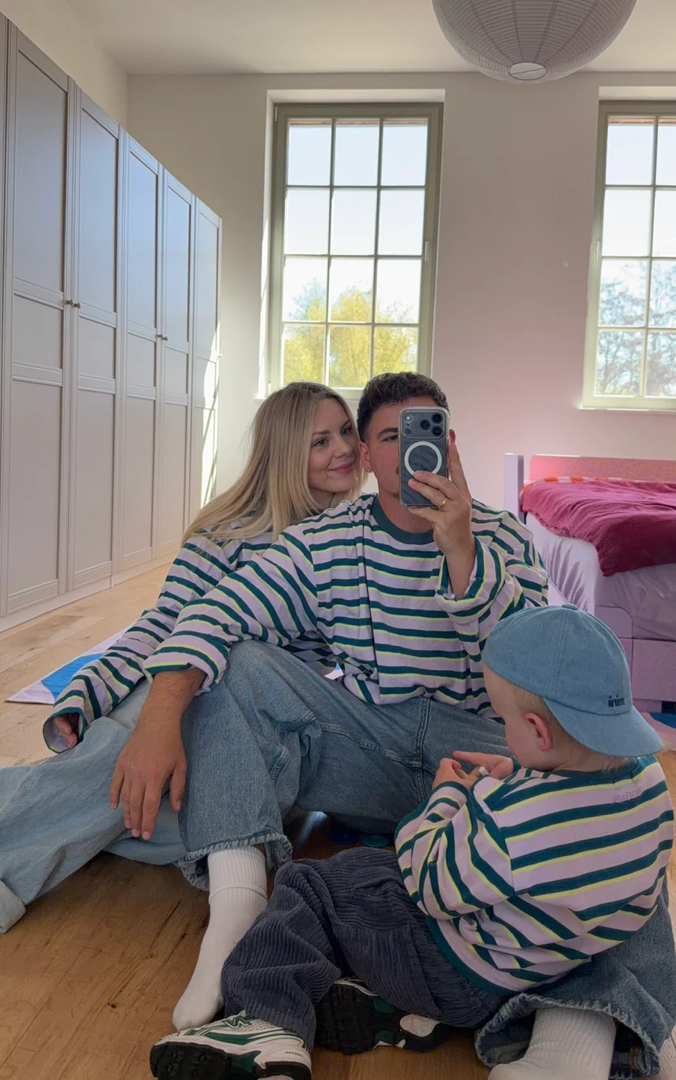 MEN OVERSIZE LONGSLEEVE BERRY STRIPED