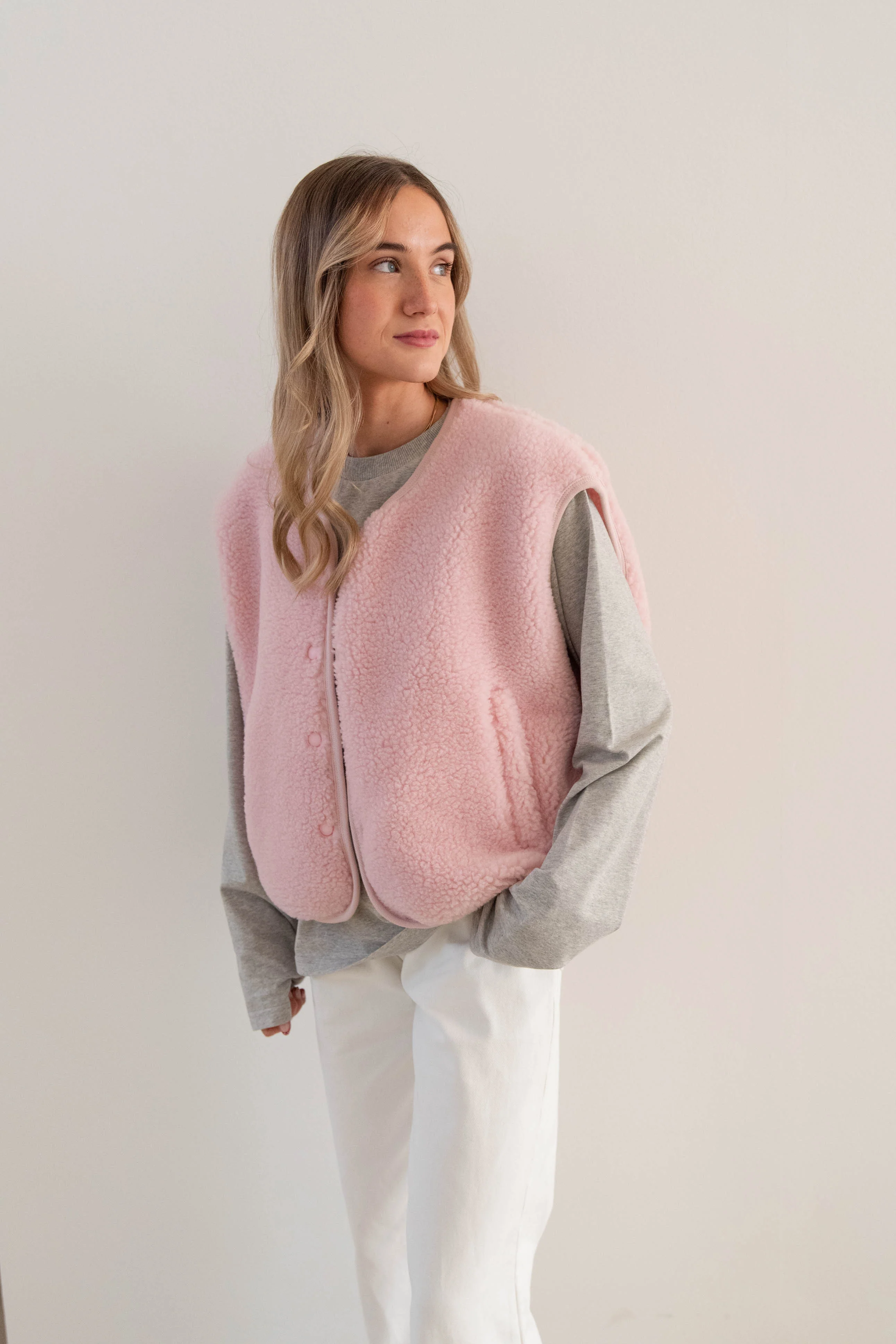MERINO TEDDY VEST WOMEN BLOOM - Image 7