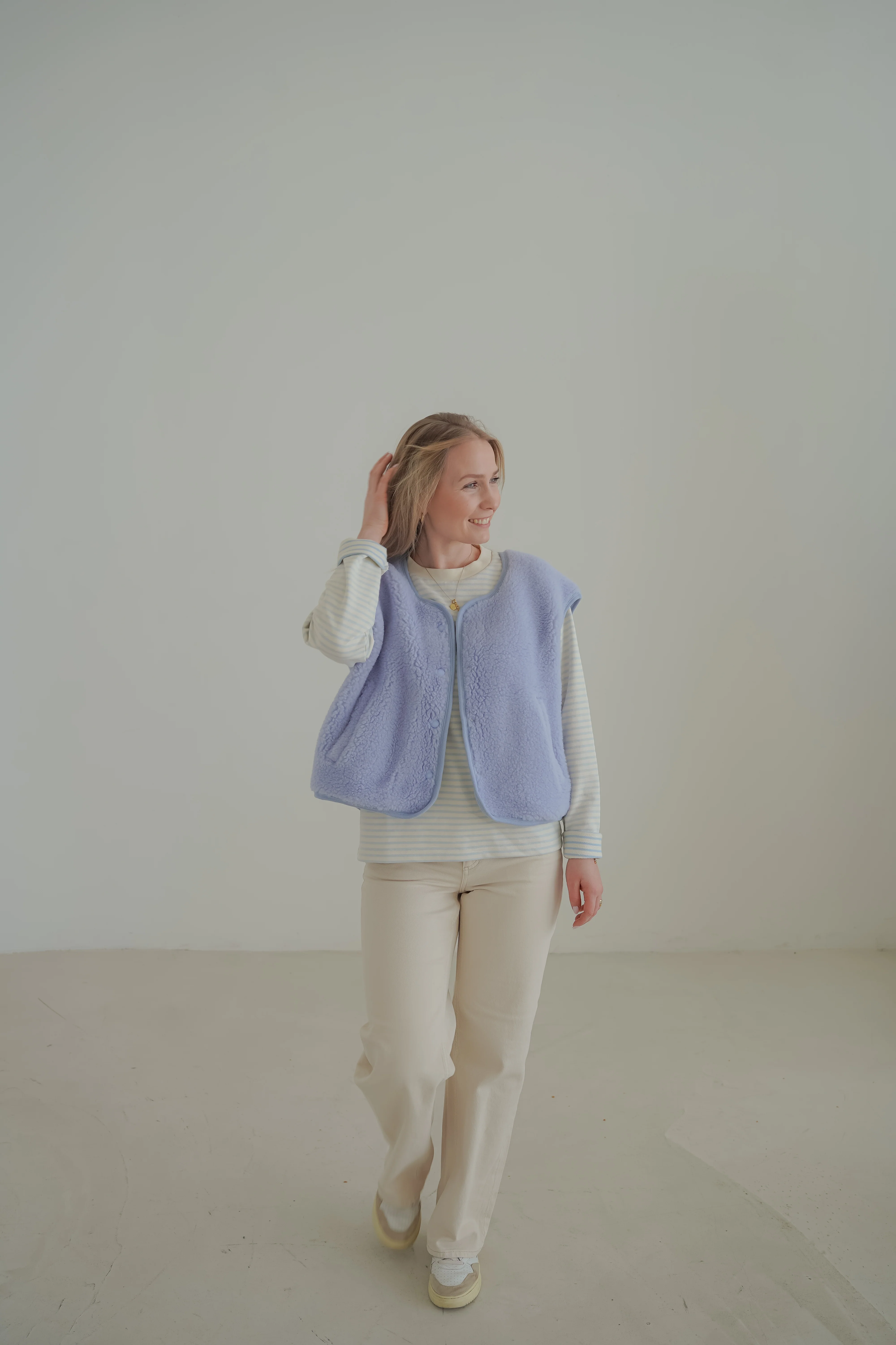 MERINO TEDDY VEST WOMEN GLAZE - Image 6