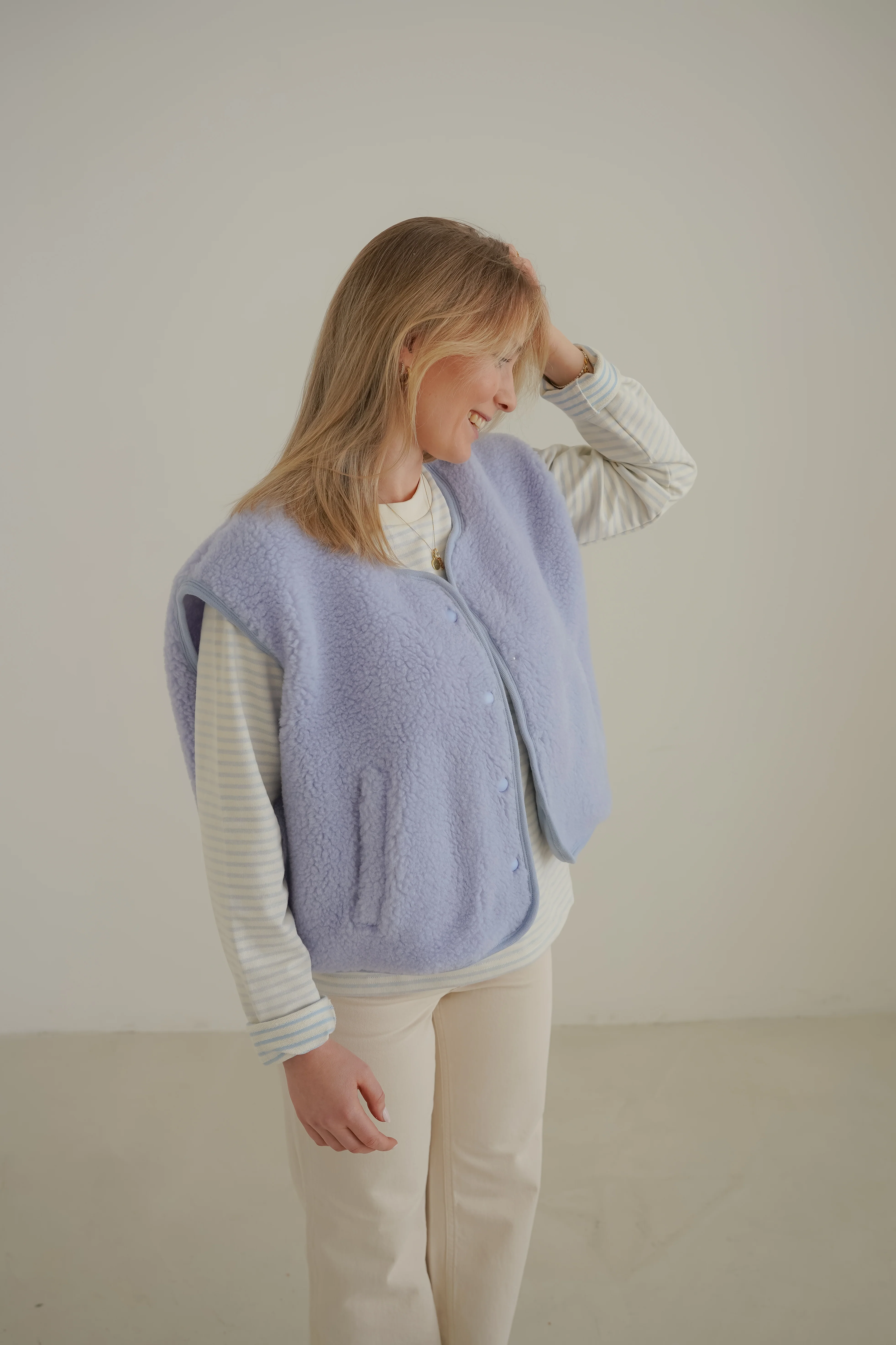 MERINO TEDDY VEST WOMEN GLAZE - Image 7