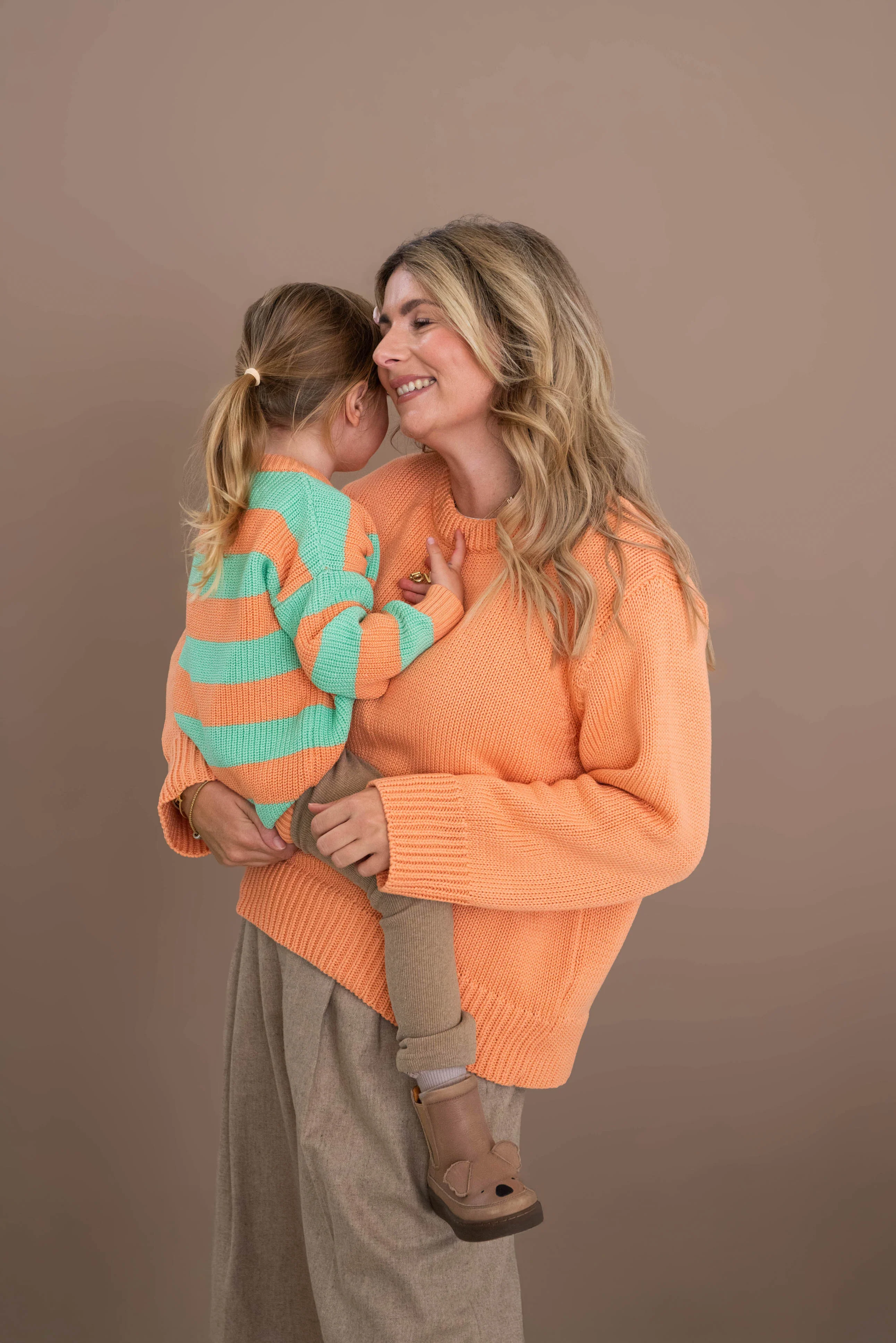 WOMEN CHUNKY KNIT PULLI APRICOT POP - Image 3