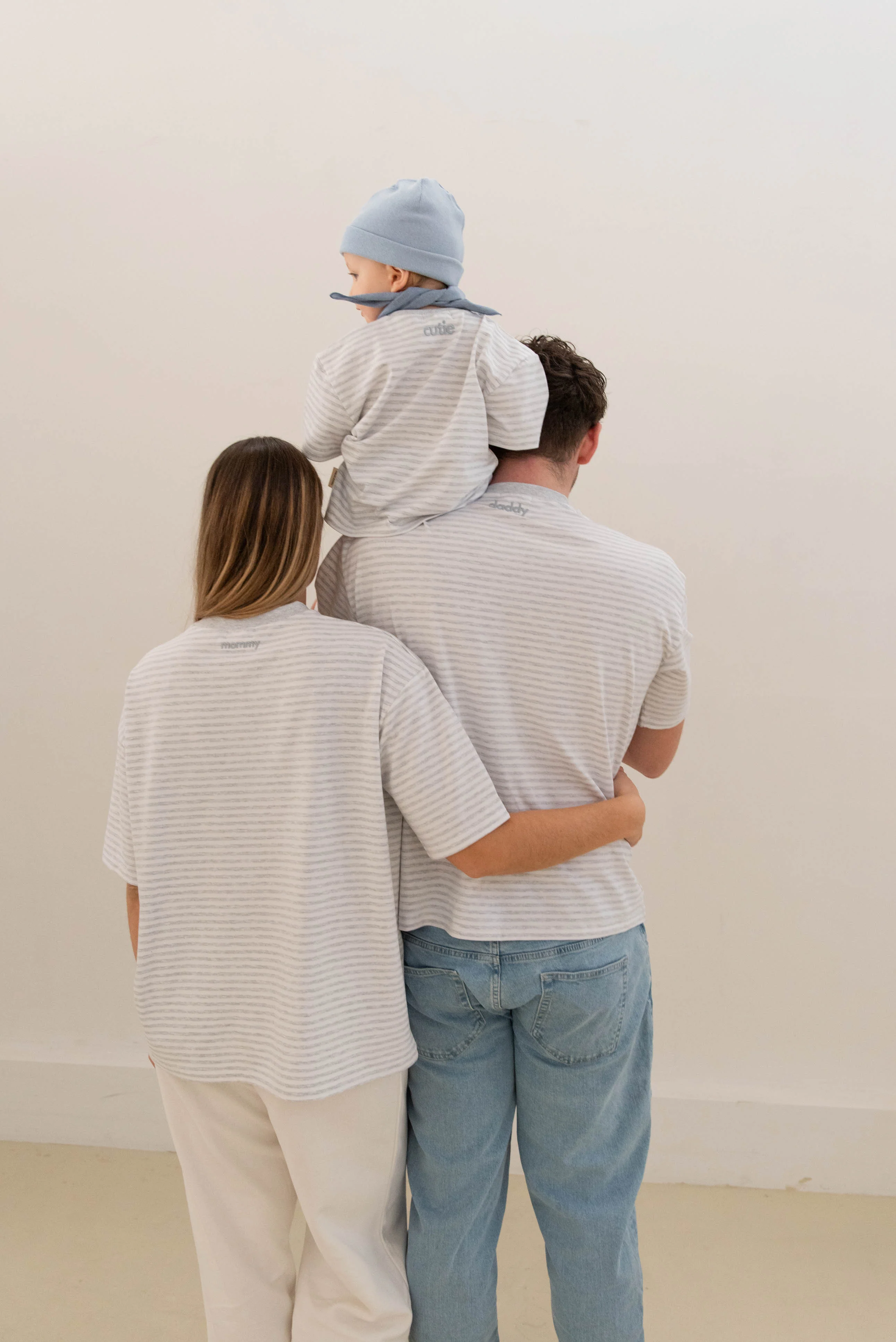 MOMMY OVERSIZE T-SHIRT STRIPED GREY - Image 3