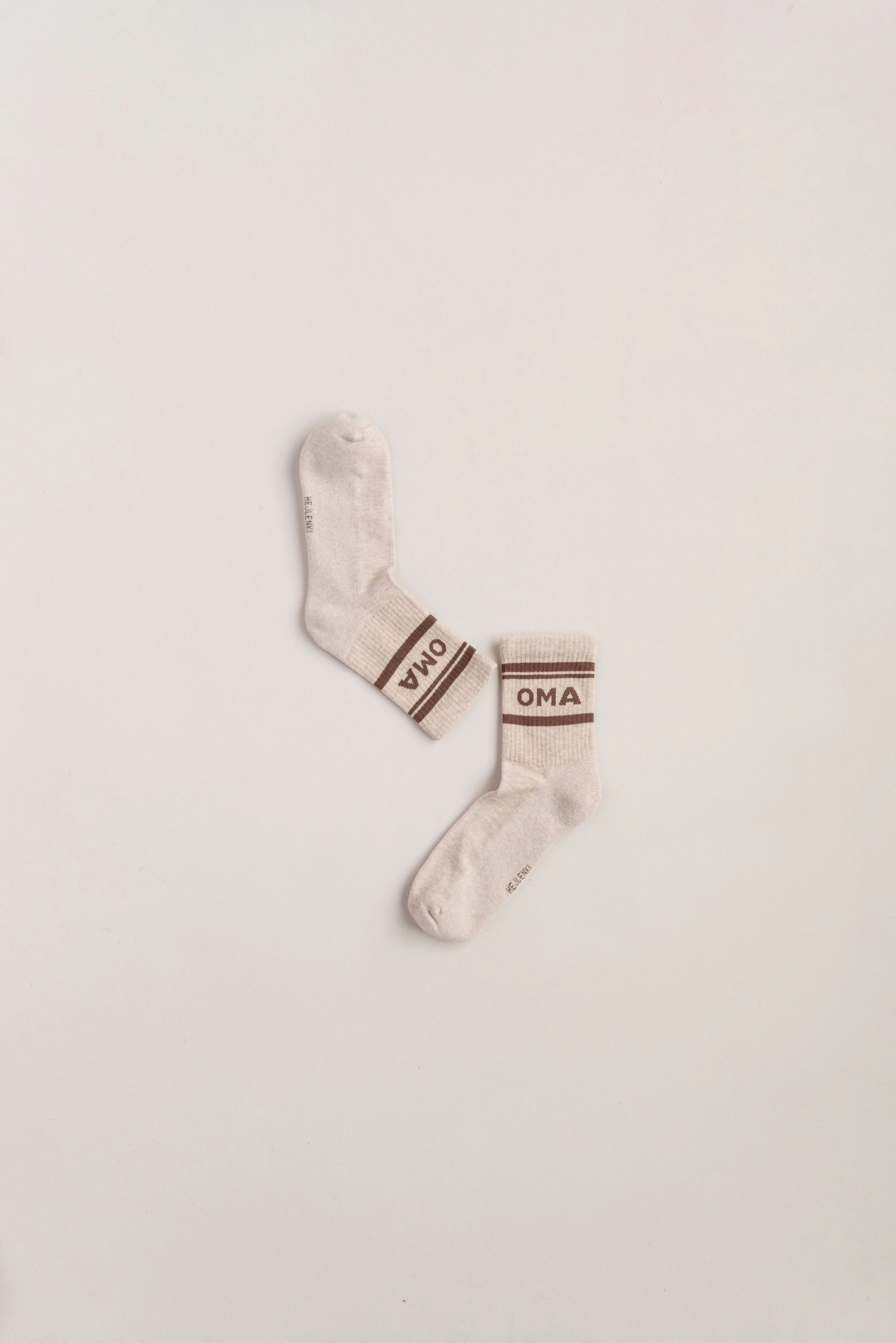 OMA TENNIS SOCKS BEIGE MELANGE