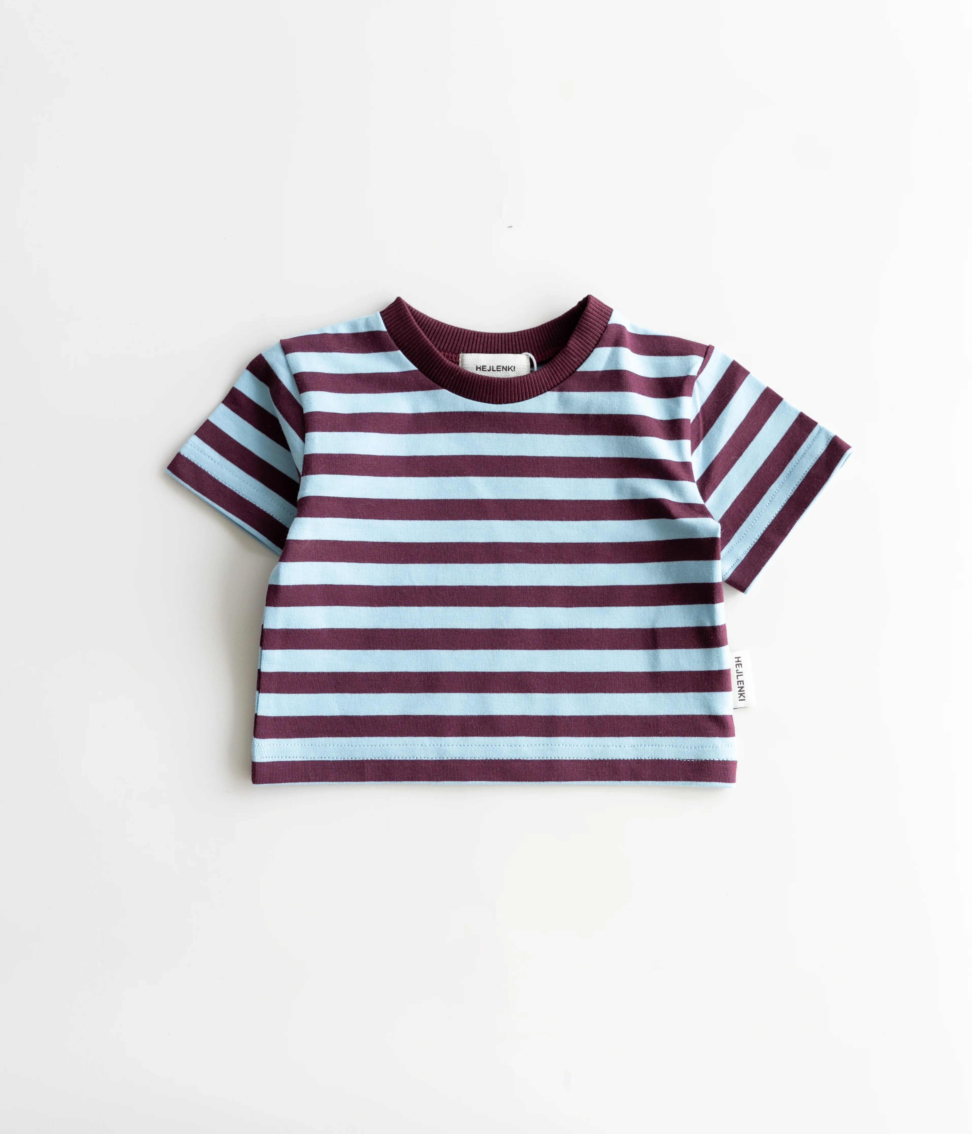 OVERSIZE T-SHIRT STRIPED BLUEBELL/BURGUNDY