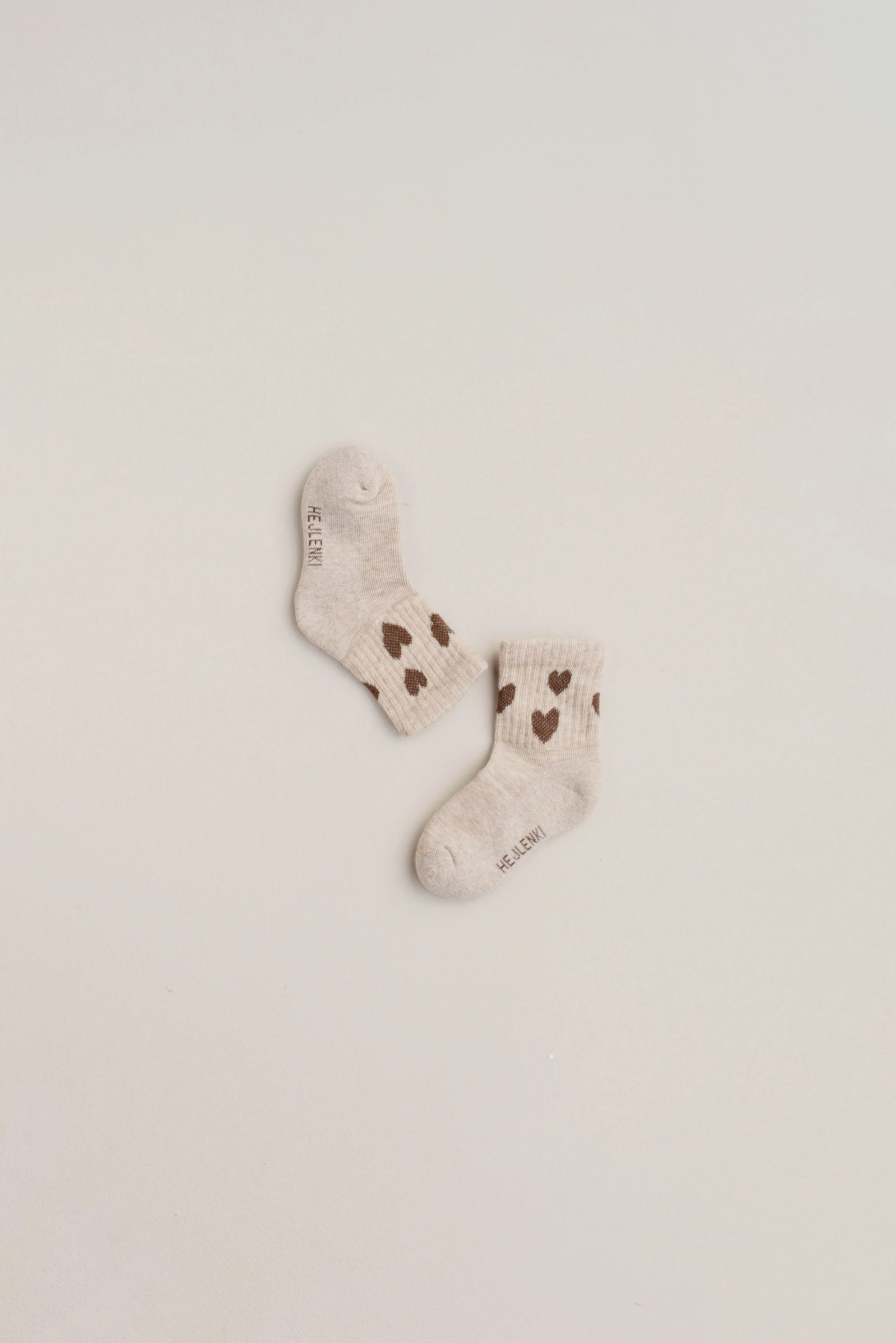 SOCKS HEARTS BEIGE