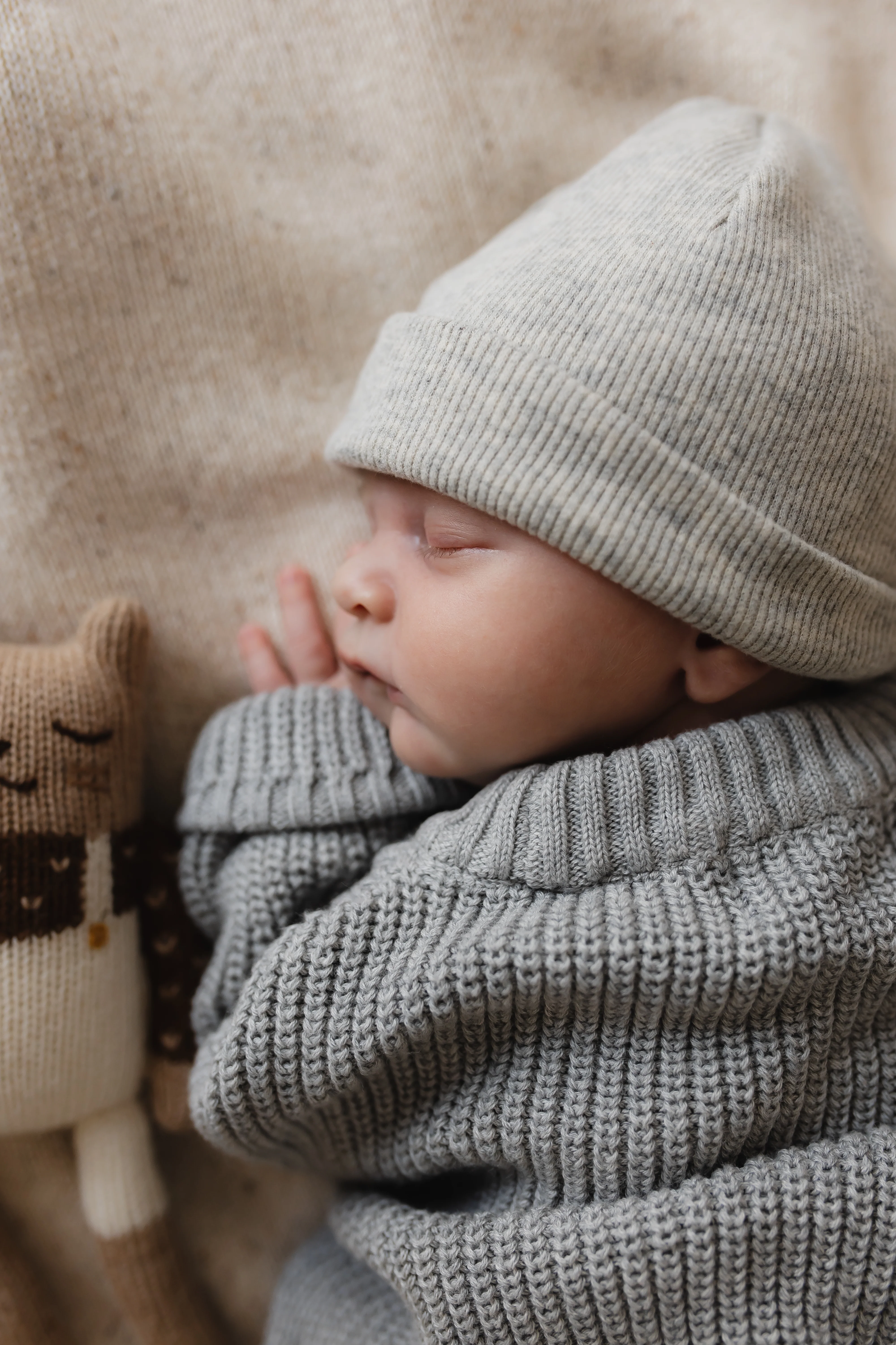 SOFT RIB BEANIE GREY - Image 6