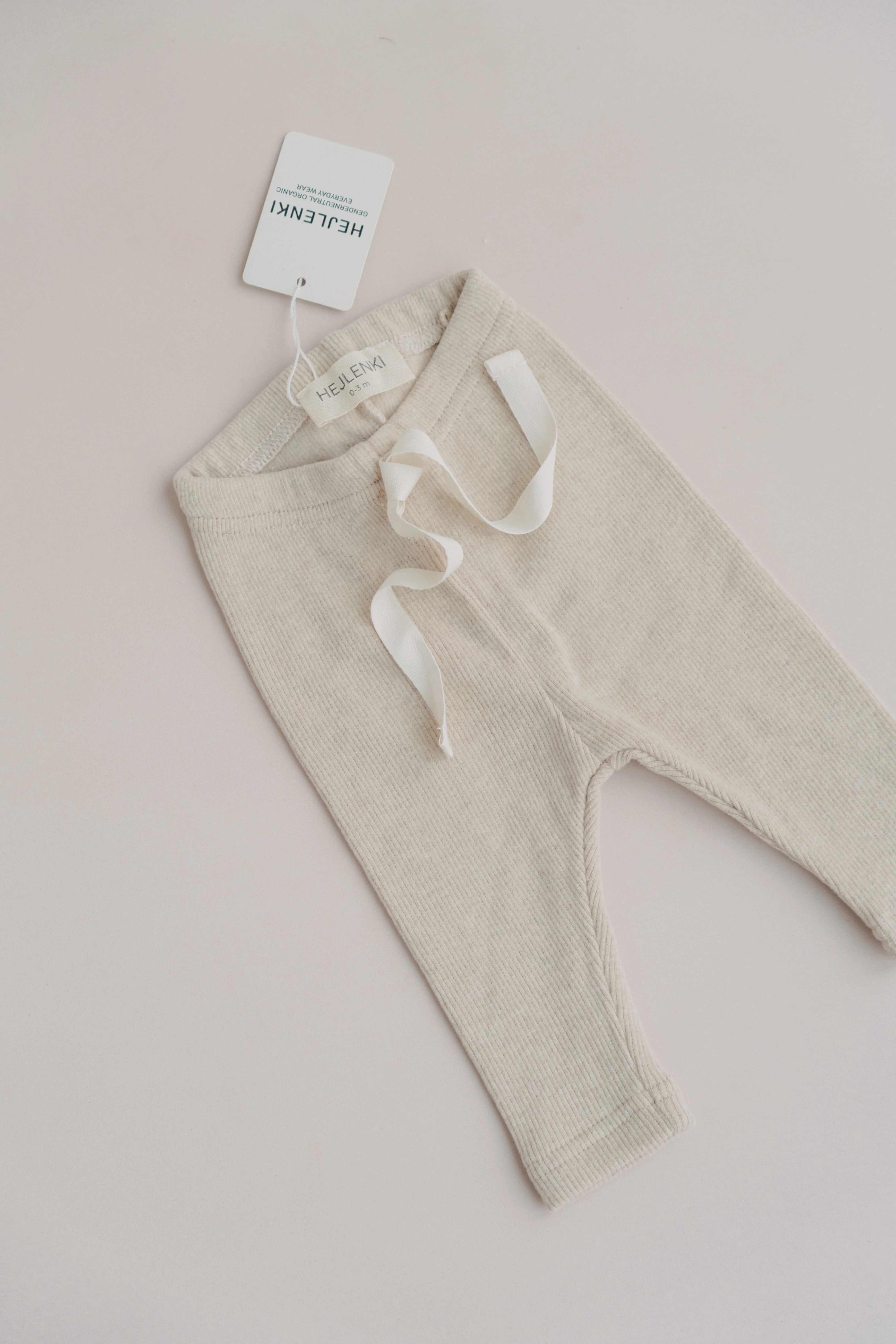 SOFT RIB LEGGINGS BEIGE - Image 3