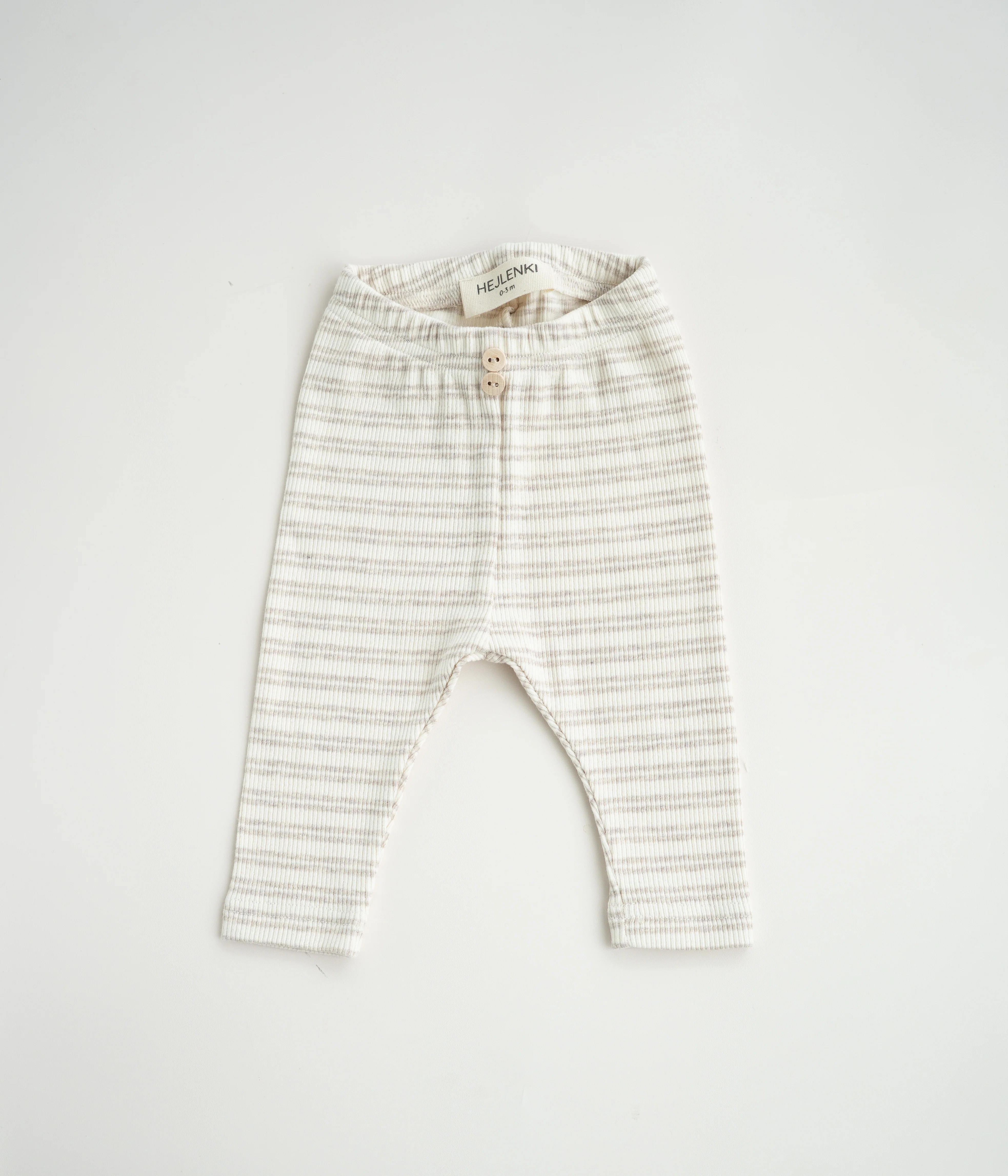 RIB LEGGINGS BEIGE STRIPED