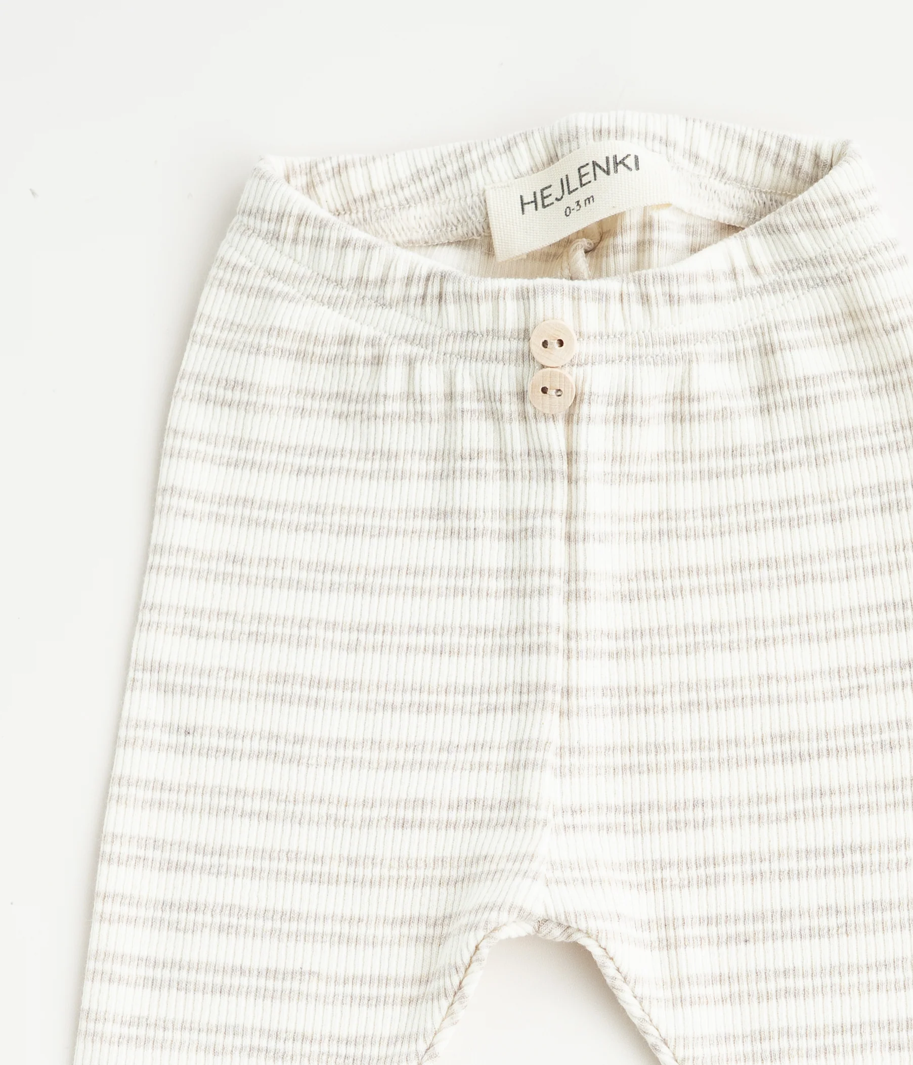 RIB LEGGINGS BEIGE STRIPED - Image 2
