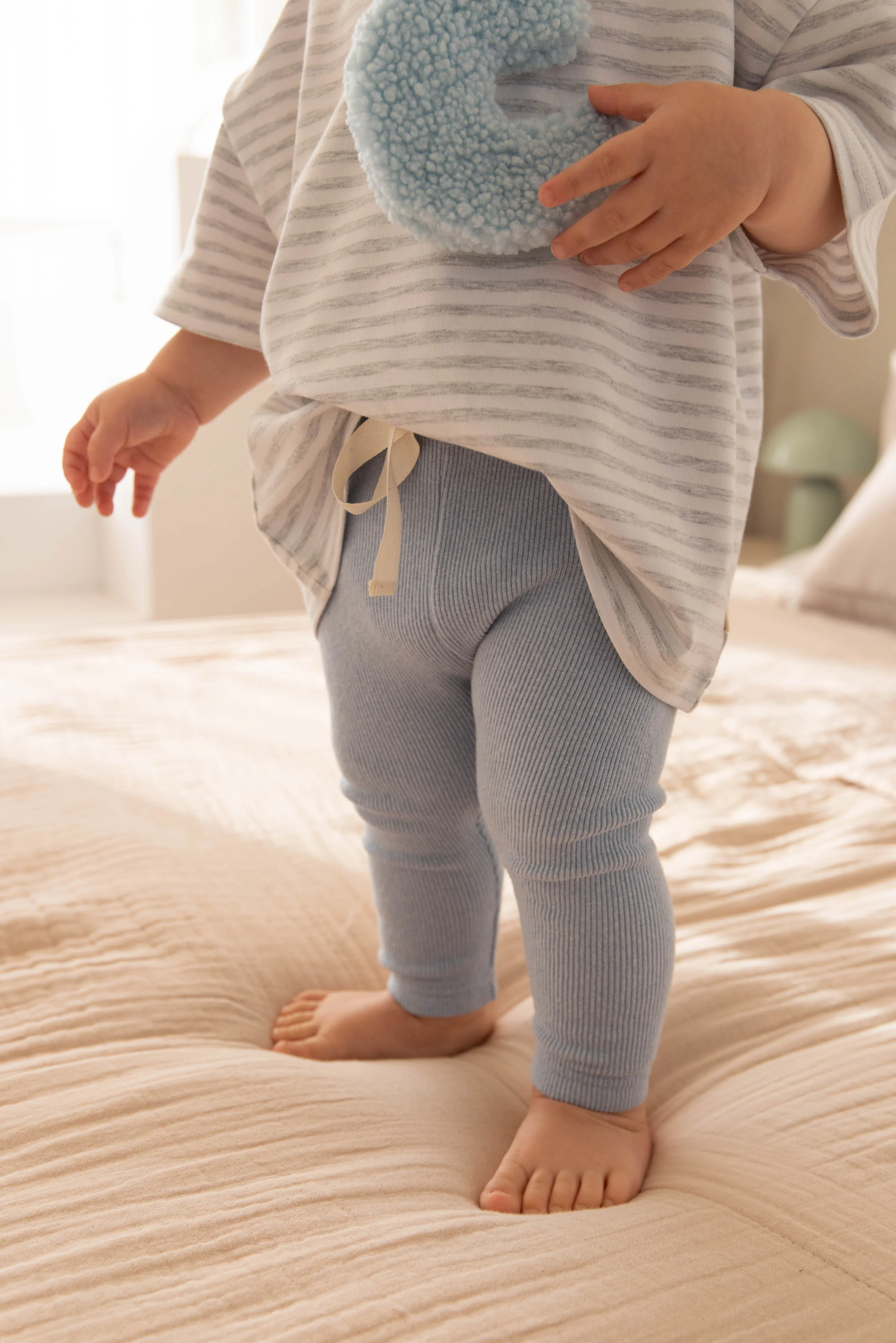 SOFT RIB LEGGINGS MILKY BLUE - Image 4