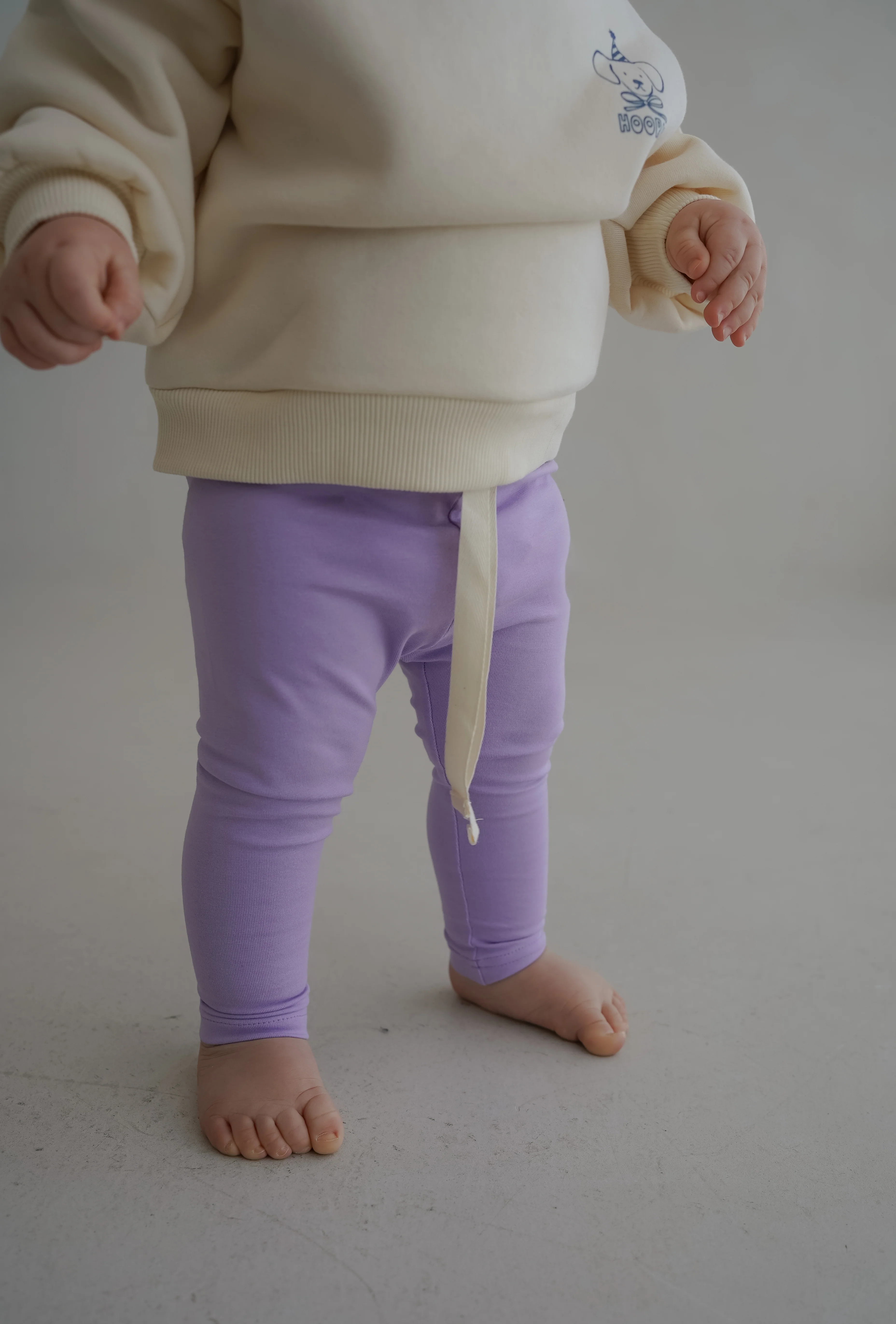 LIGHTWEIGHT COTTON LEGGINGS LILAC - Image 2