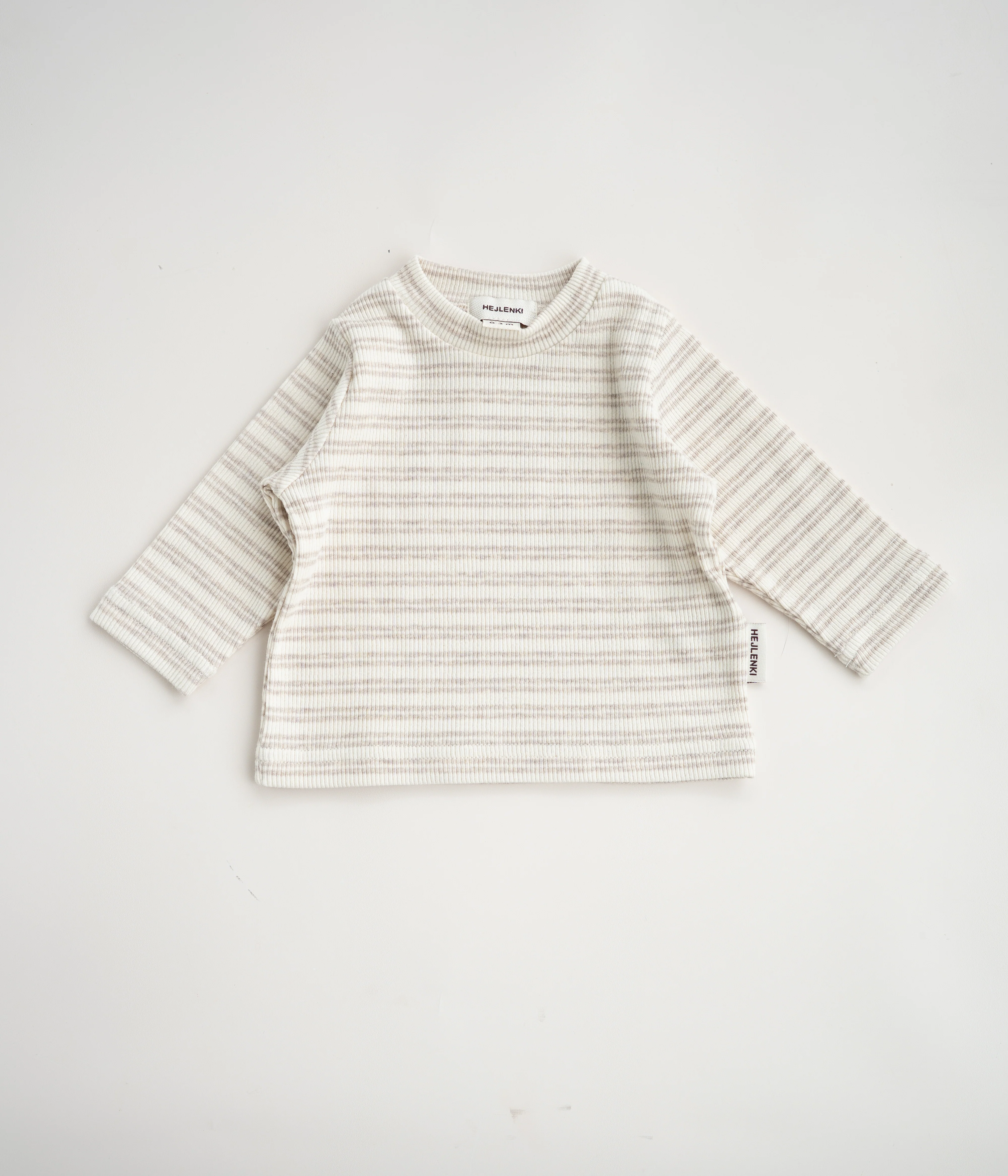 RIB LONGSLEEVE STRIPED BEIGE