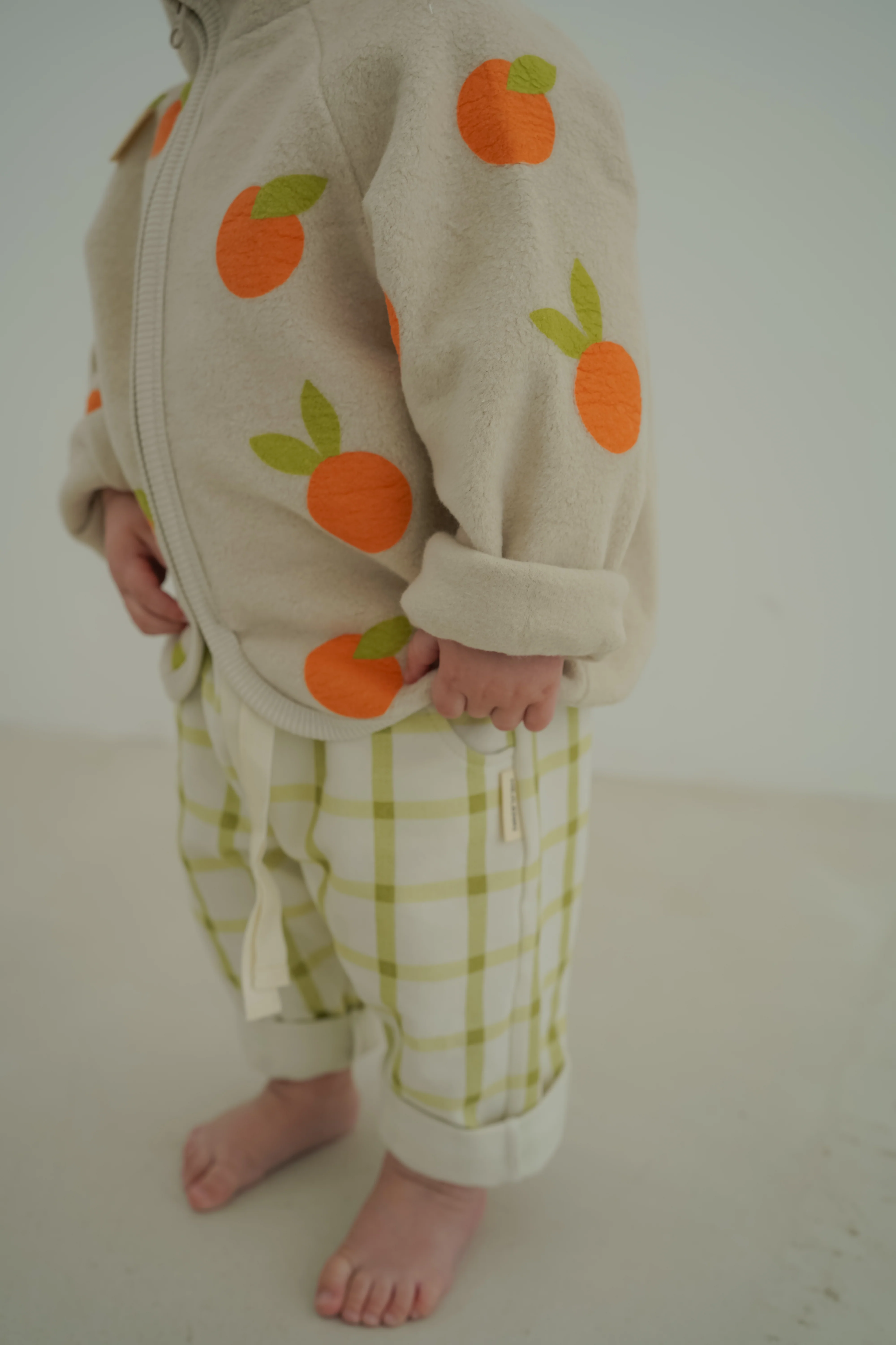 SWEAT PANTS GINGHAM LIME - Image 4