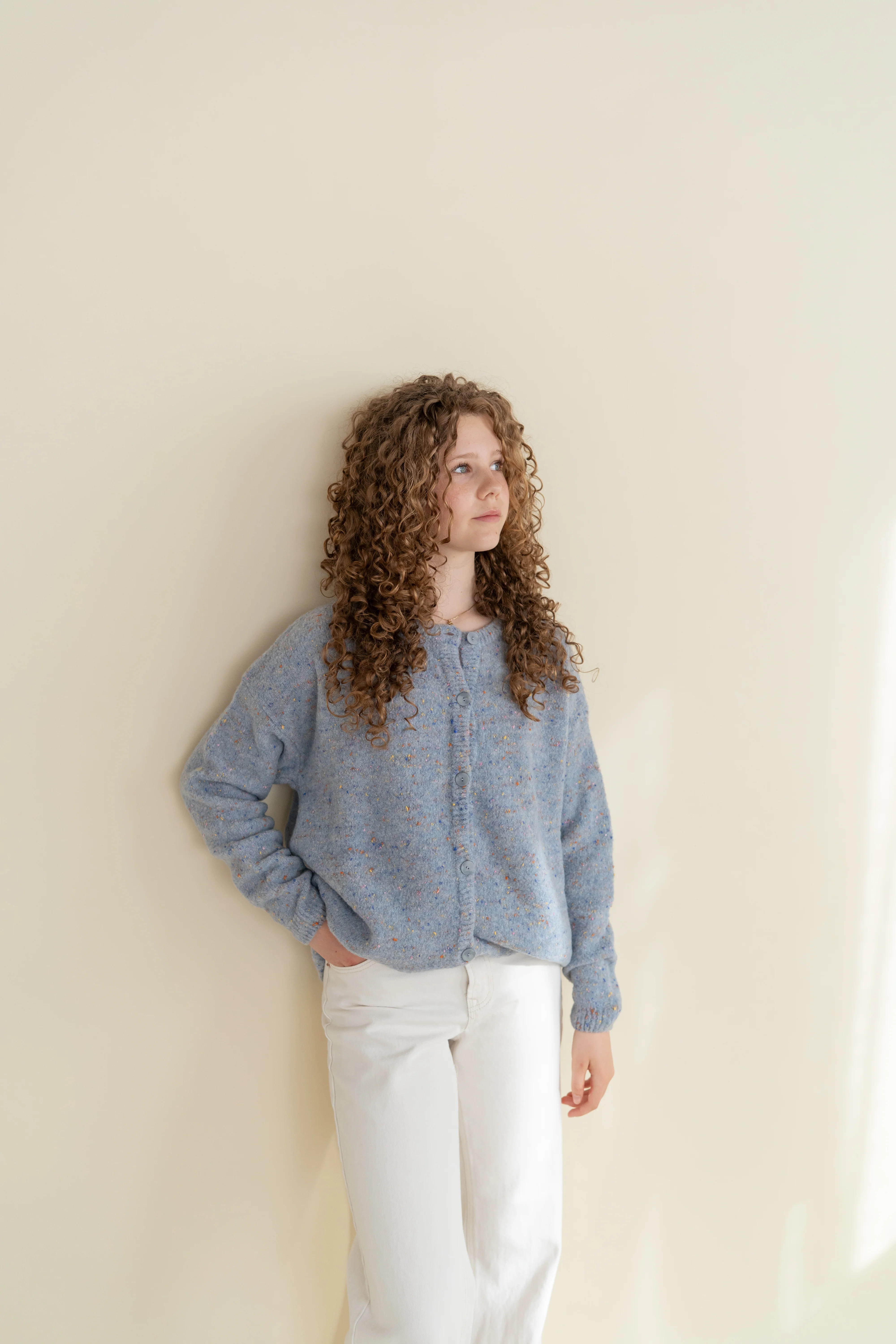 WOMEN MERINO KNIT CARDIGAN CONFETTI - Image 2